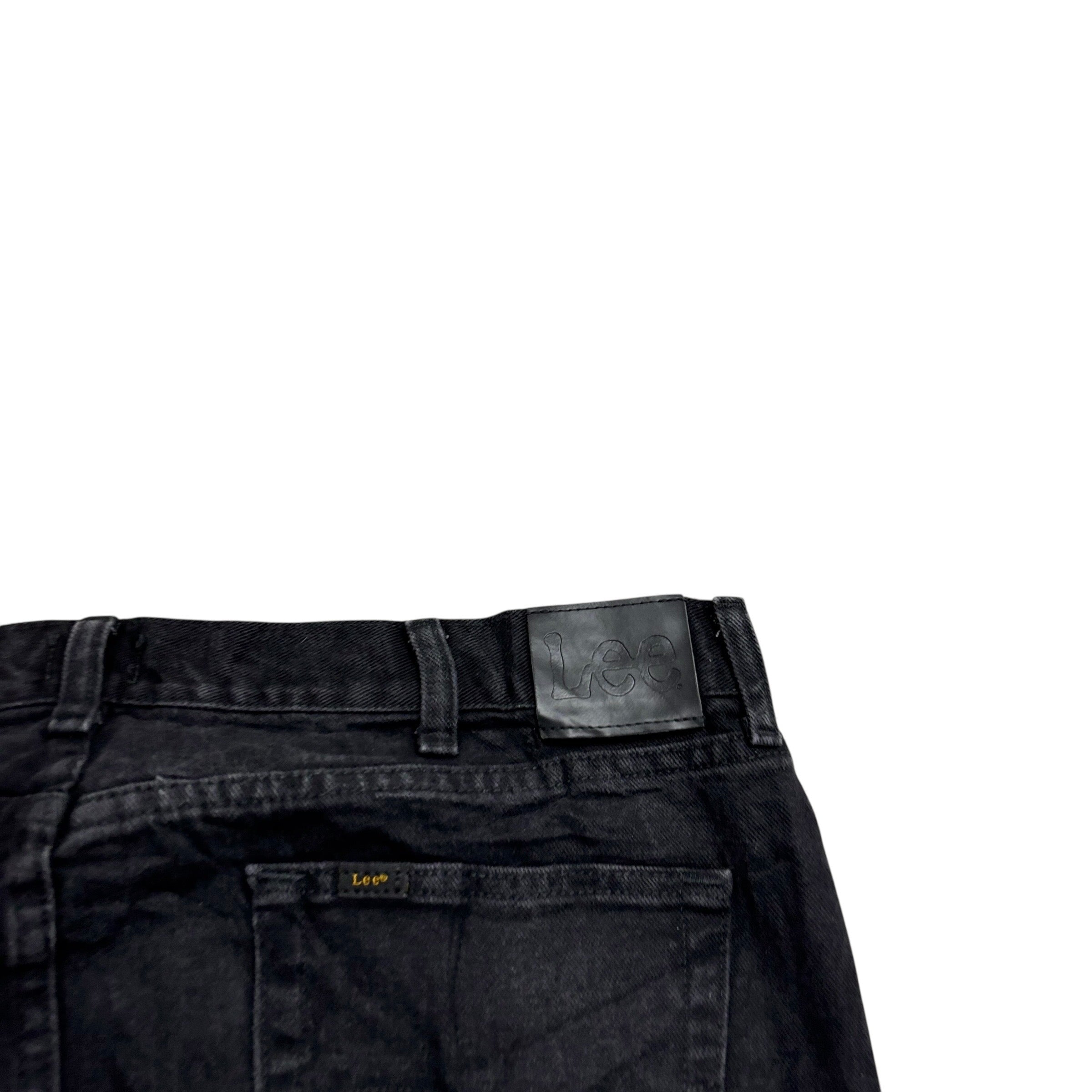 Lee Jeans W40 L30 Mens Regular Straight Fit Black Denim (E)