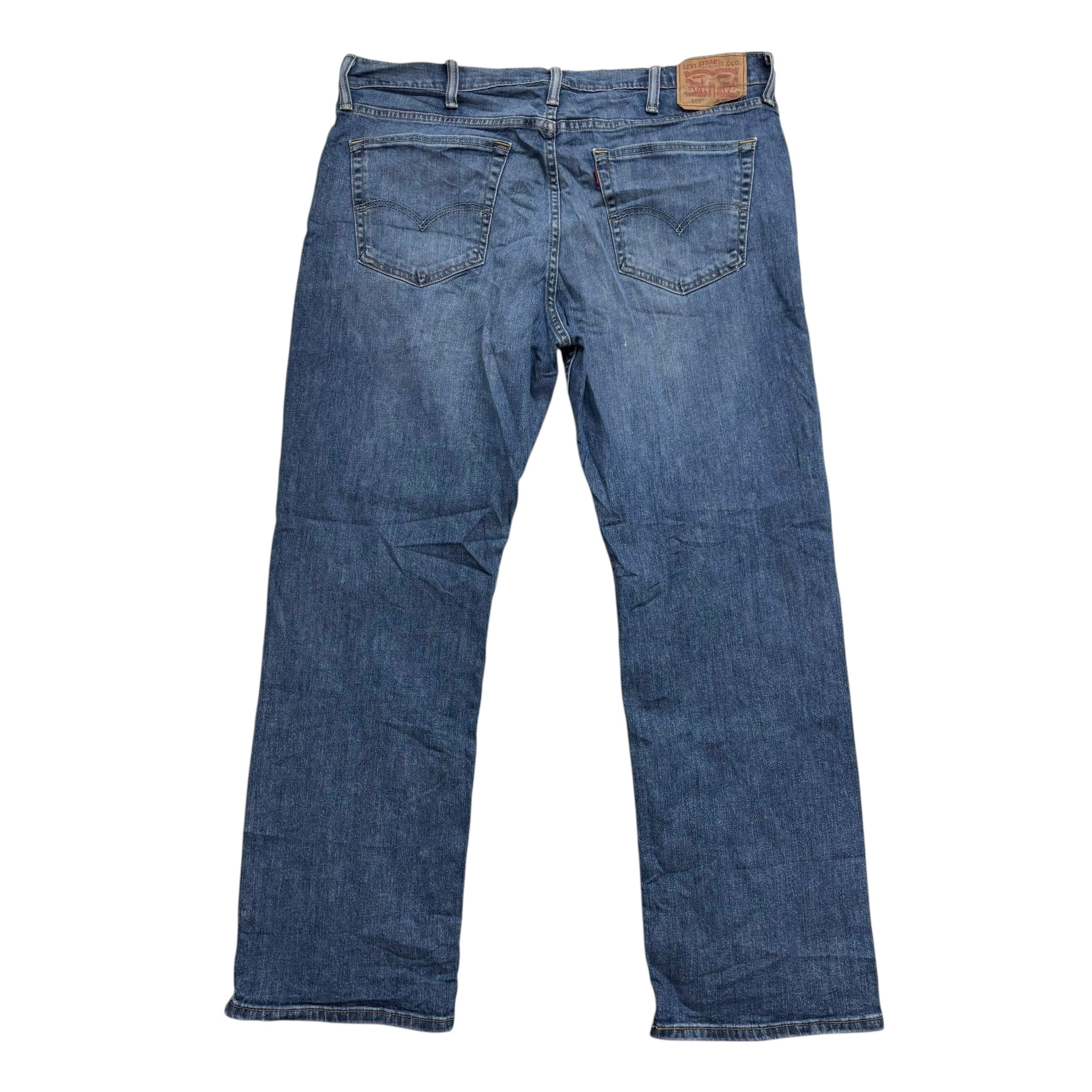 Levis 559 Jeans W38 L32 Mens Mid Blue Baggy Relaxed Straight Fit Stretch Denim