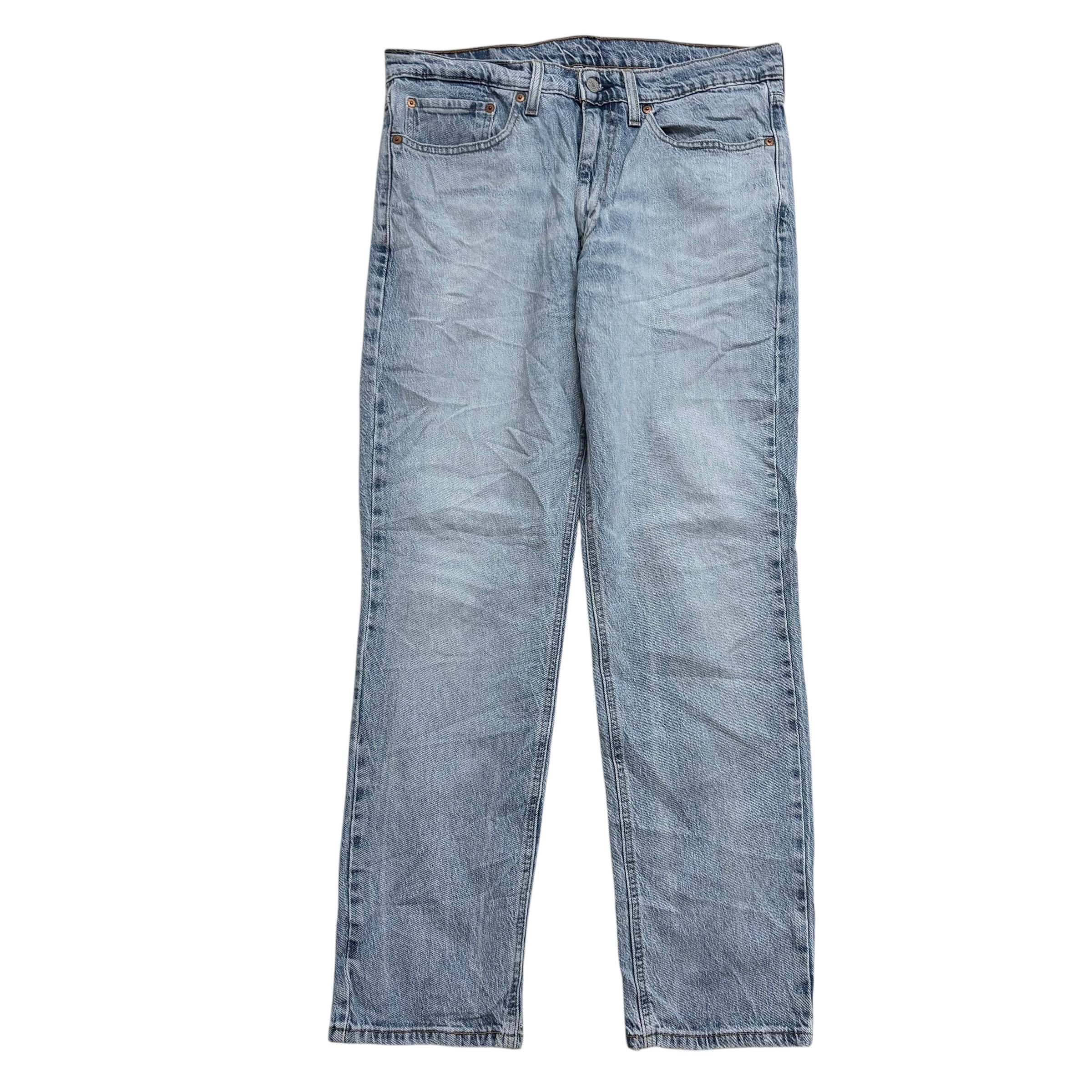 Levis 541 Jeans W34 L32 Mens Light Blue Athletic Tapered Fit Stretch Denim (E)