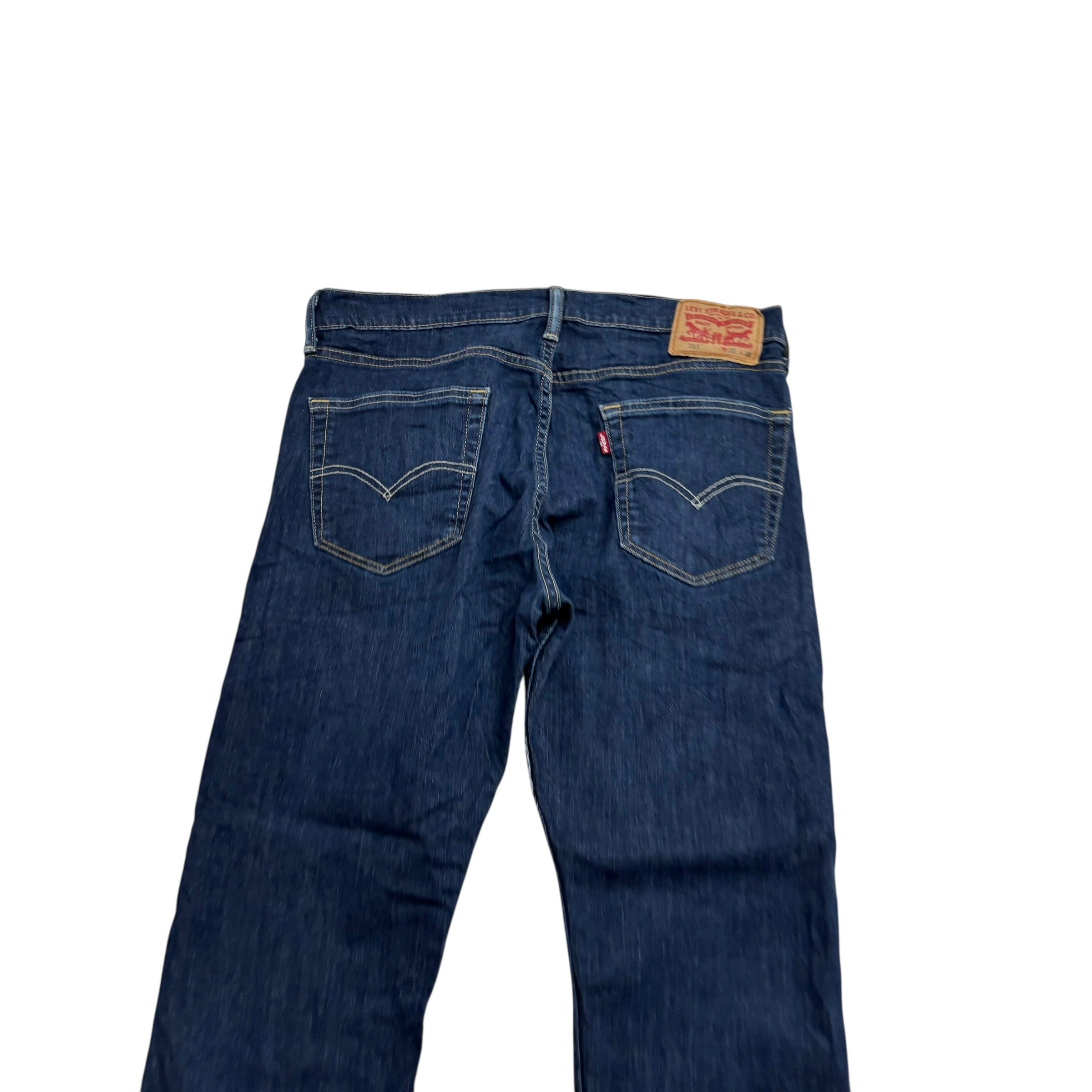 Levis 513 Jeans W32 L30 Mens Dark Blue Slim Straight Fit Stretch Denim (E)