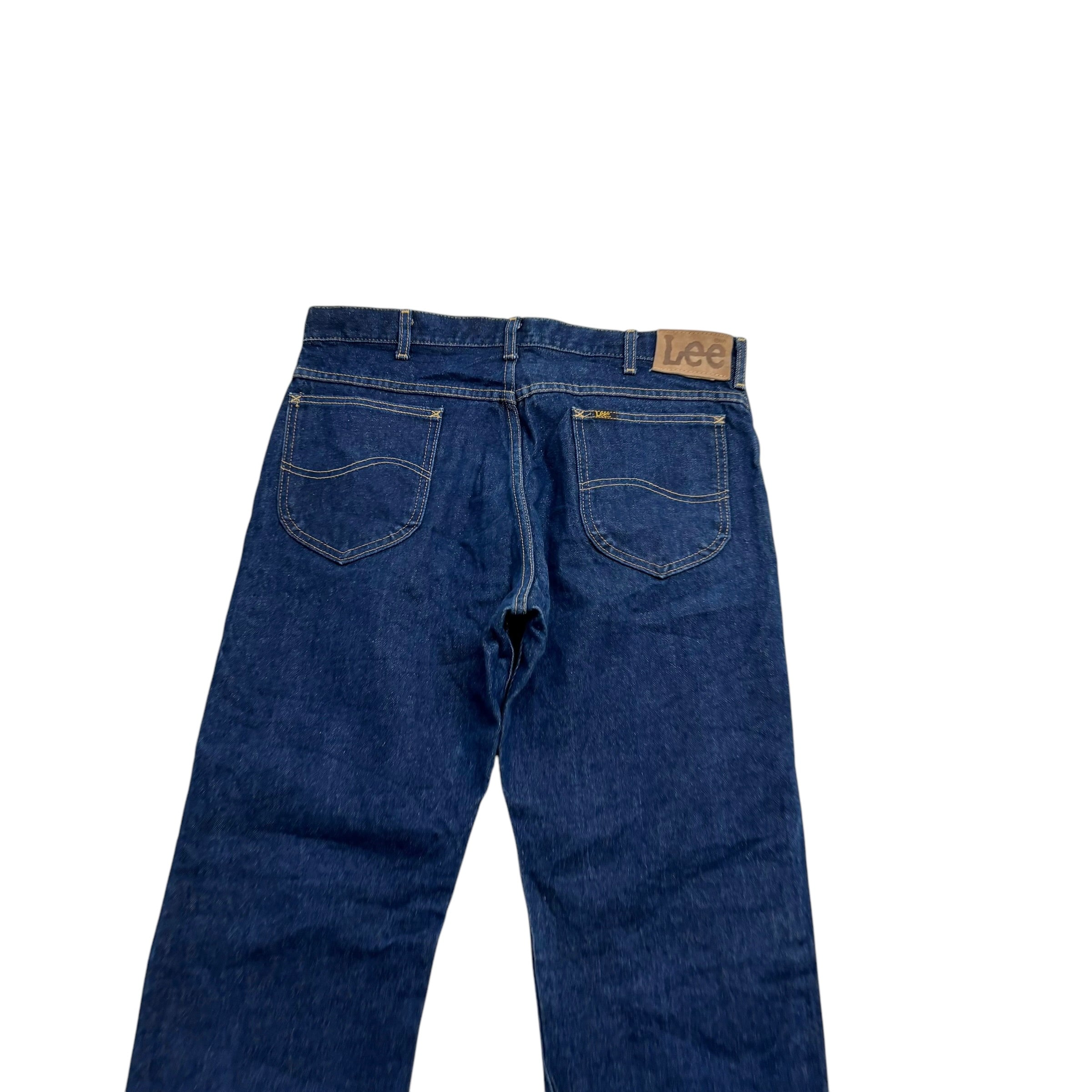 Lee Jeans W36 L34 Mens Dark Blue Regular Straight Fit Made In USA Vintage (E)