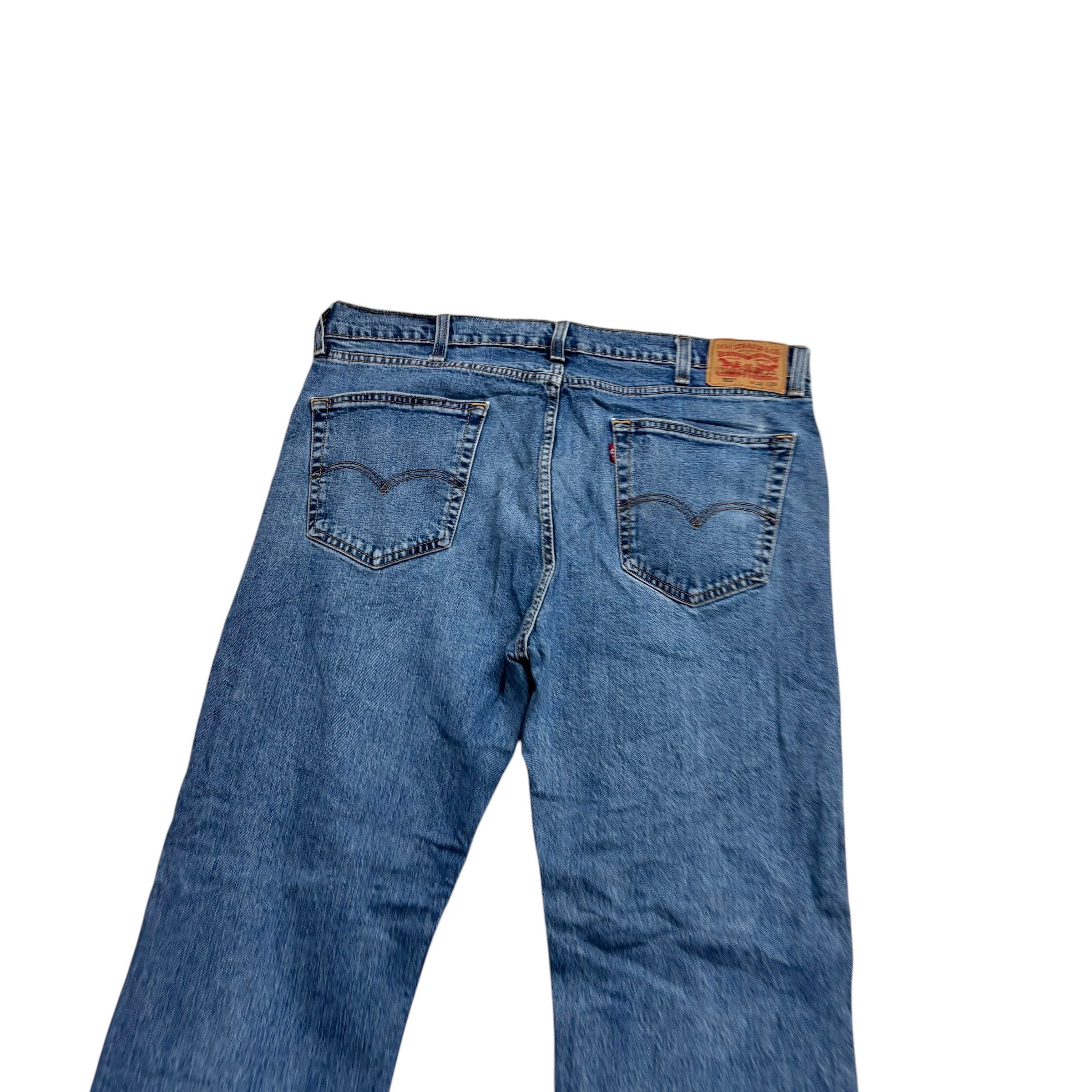 Levis 505 Jeans W38 L32 Mens Mid Blue Regular Straight Fit Stretch Denim