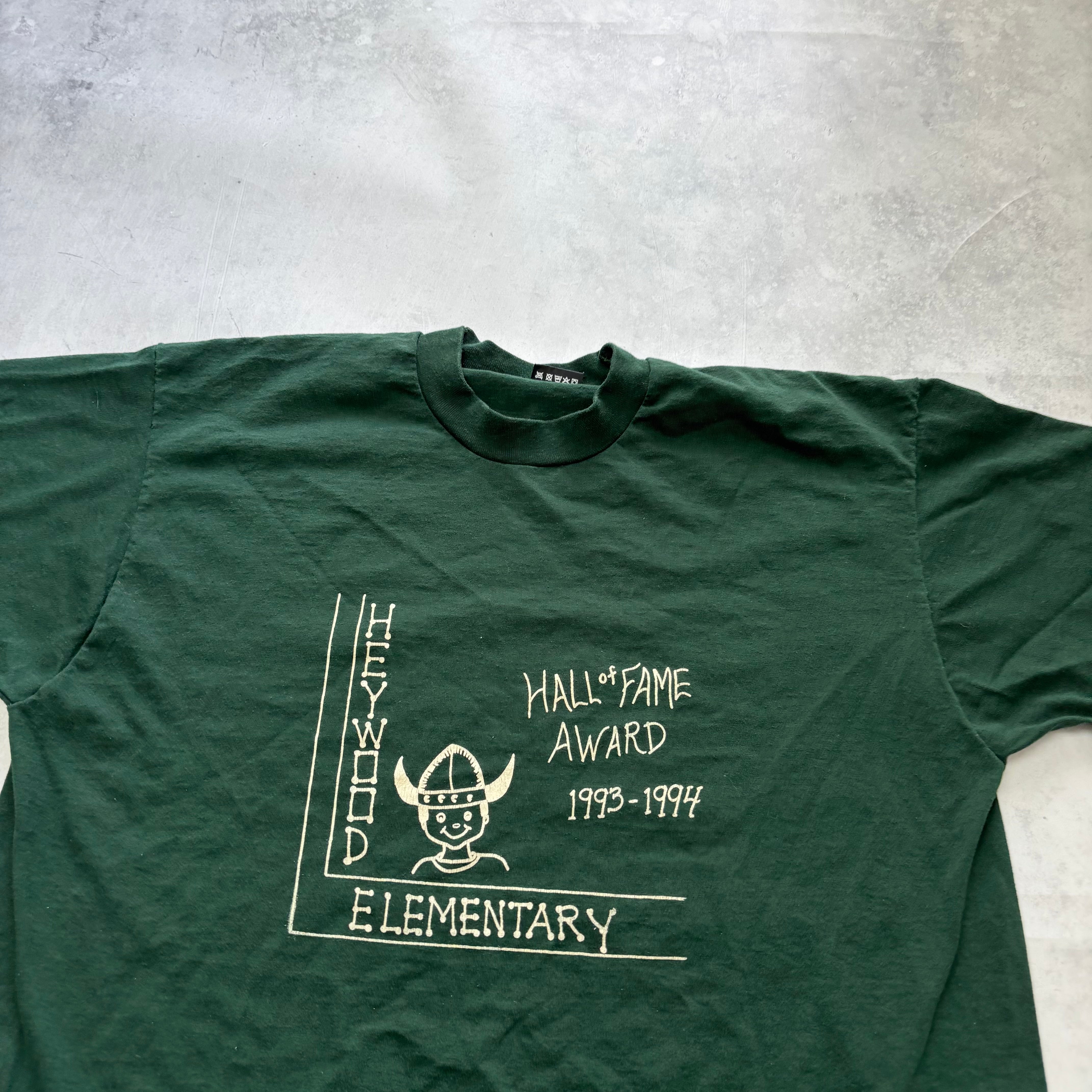 Vintage T Shirt Mens Large Green Single Stitch Graphic Print 90s USA (E)