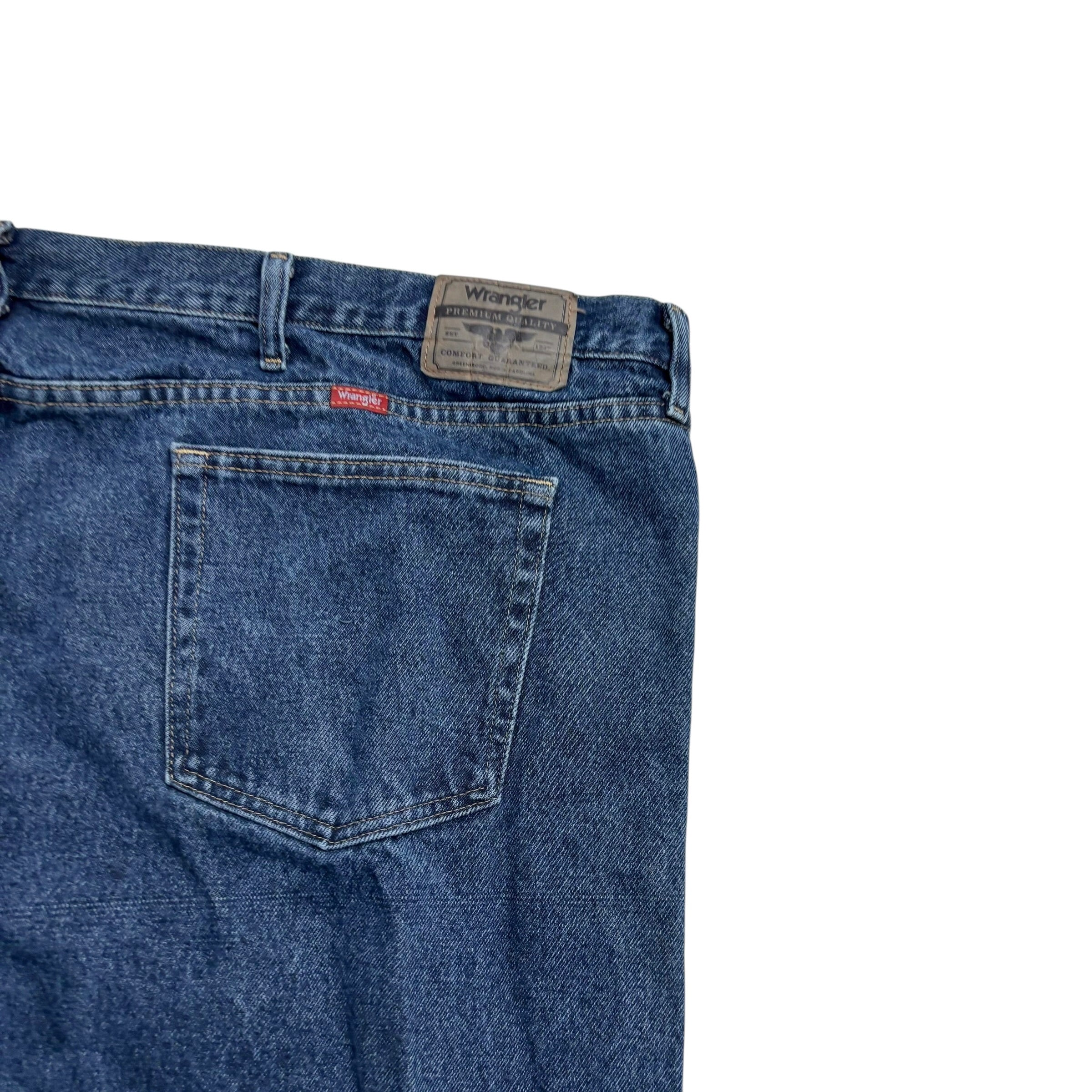 Wrangler Jeans W56 L30 Mens Mid Blue Relaxed Straight Fit Baggy Denim (E)