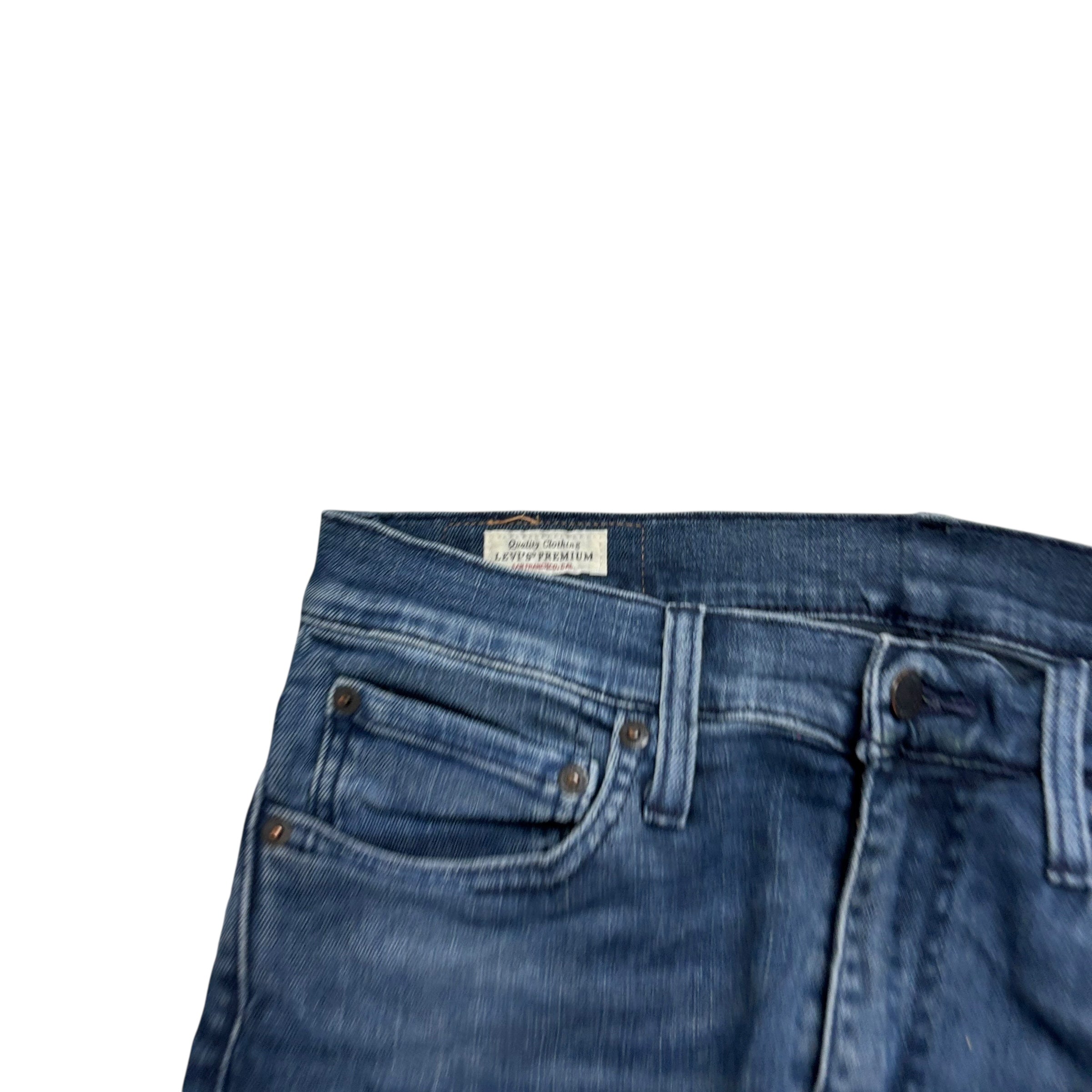 Levis 510 Jeans W31 L32 Mens Navy Blue Skinny Fit Stretch Premium Denim (E)