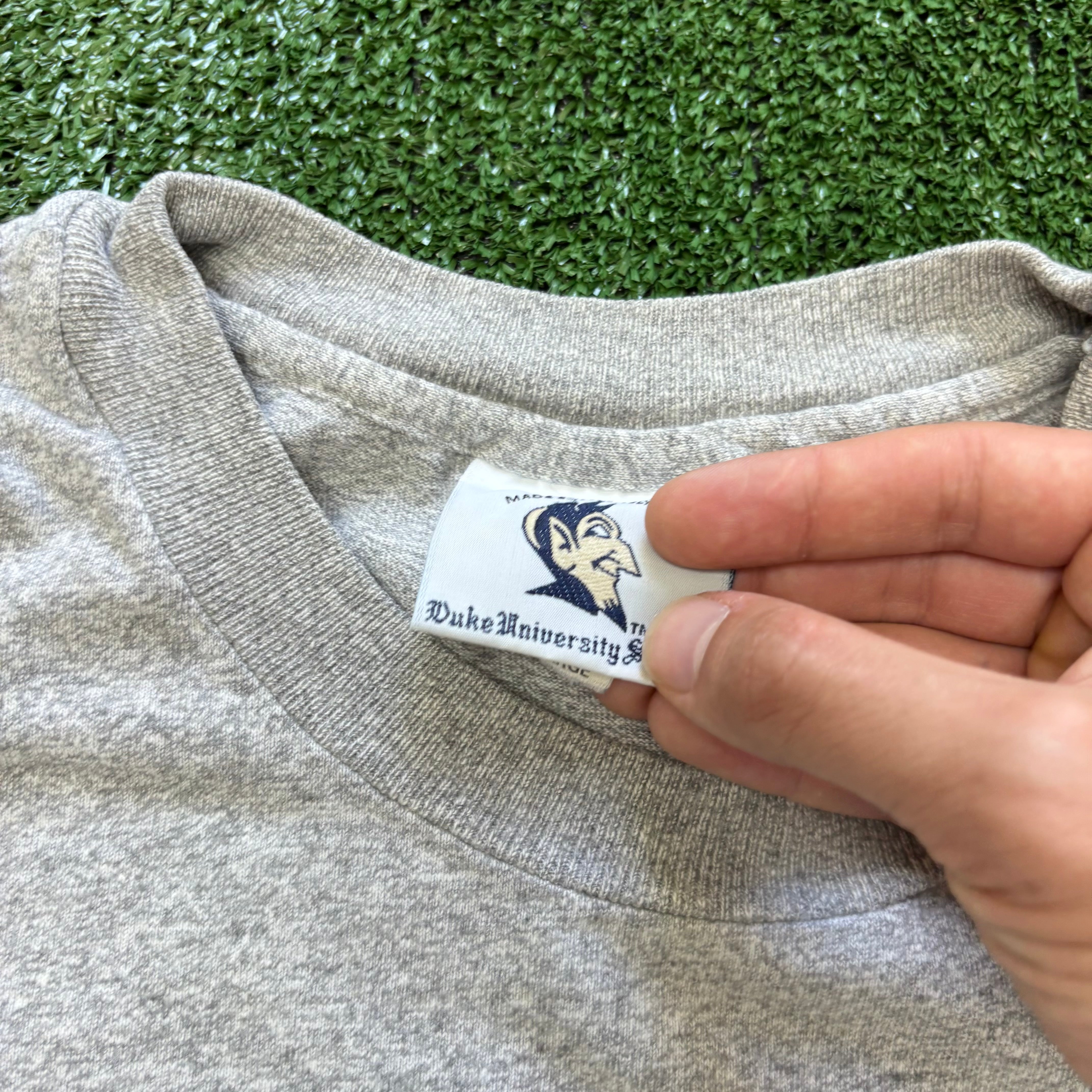 Vintage T Shirt Mens 3XL Grey Single Stitch Graphic Print 90s USA College (E)