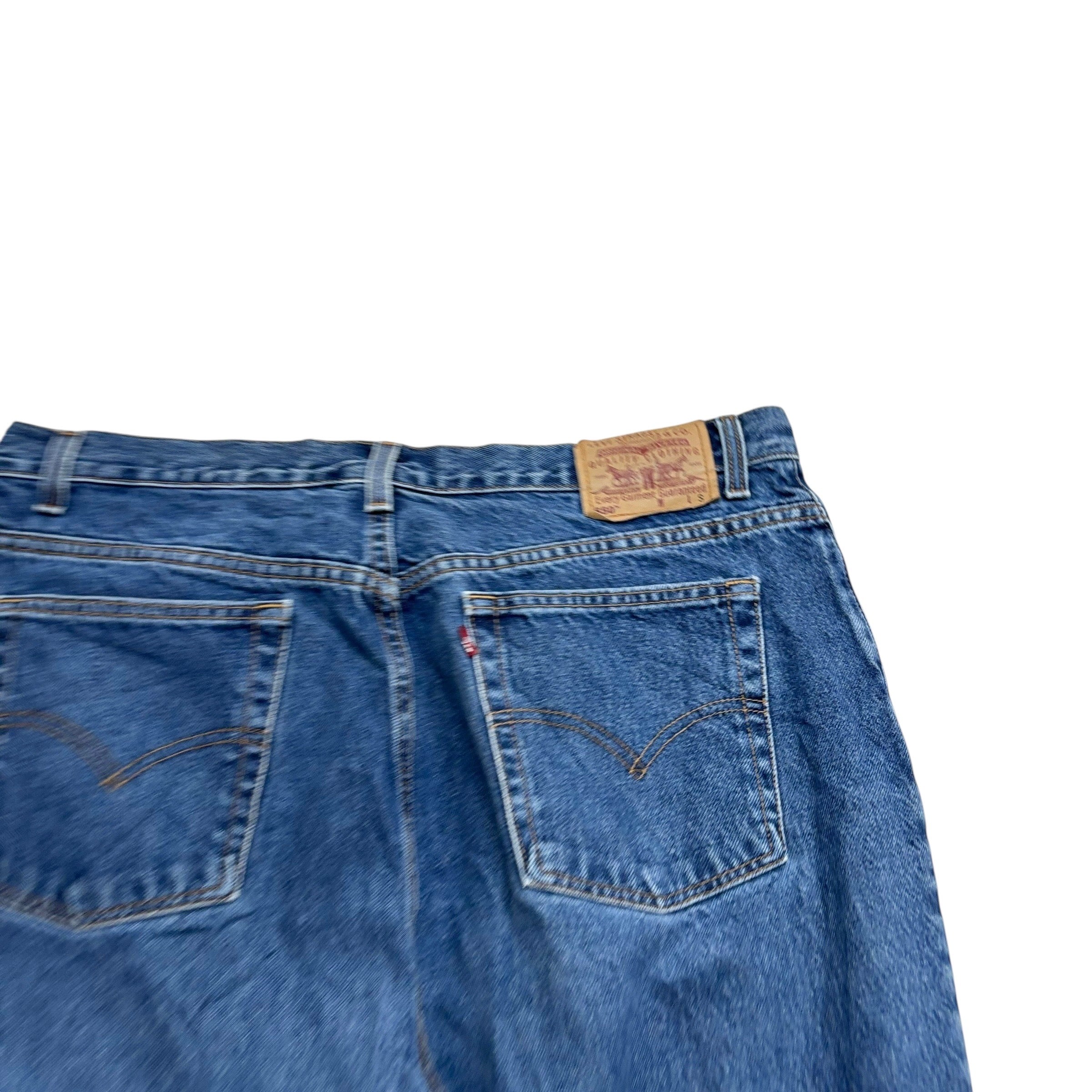 Levis 550 Jeans W38 L30 Womens Mid Blue Relaxed Tapered Fit Vintage