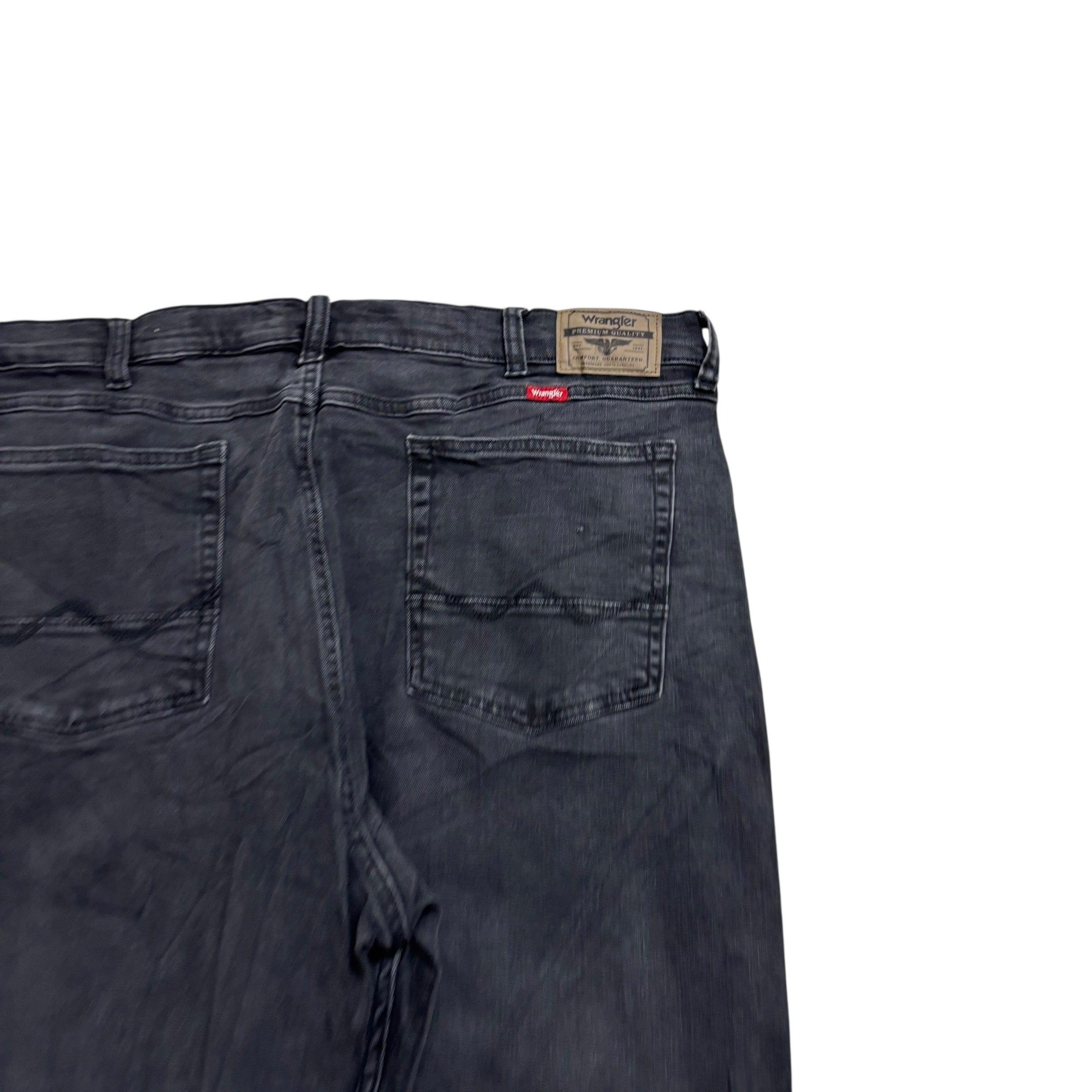 Wrangler Jeans W40 L30 Mens Black Regular Bootcut Fit Stretch Denim