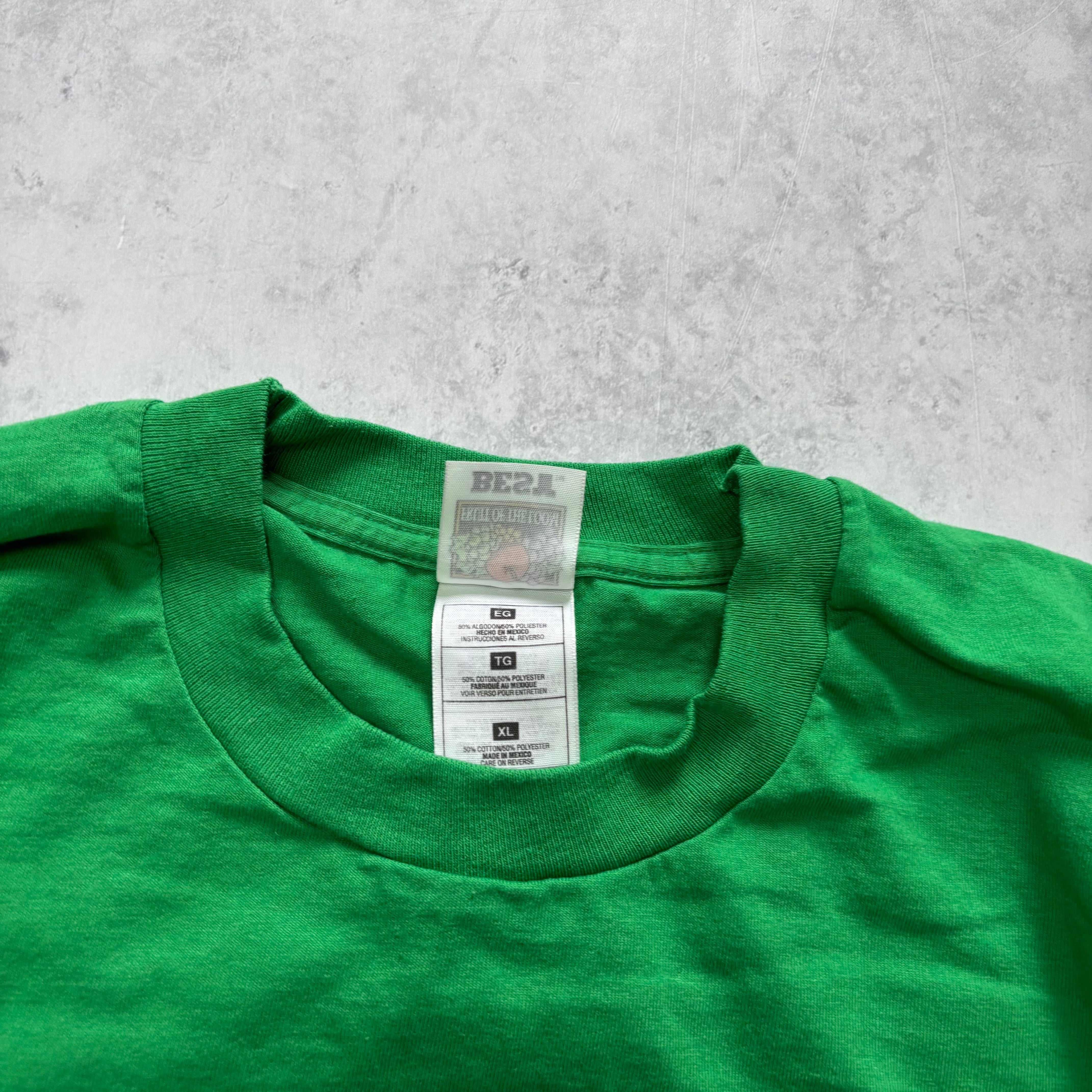 Vintage T Shirt Mens XL Green Single Stitch Graphic Print 90s USA (E)