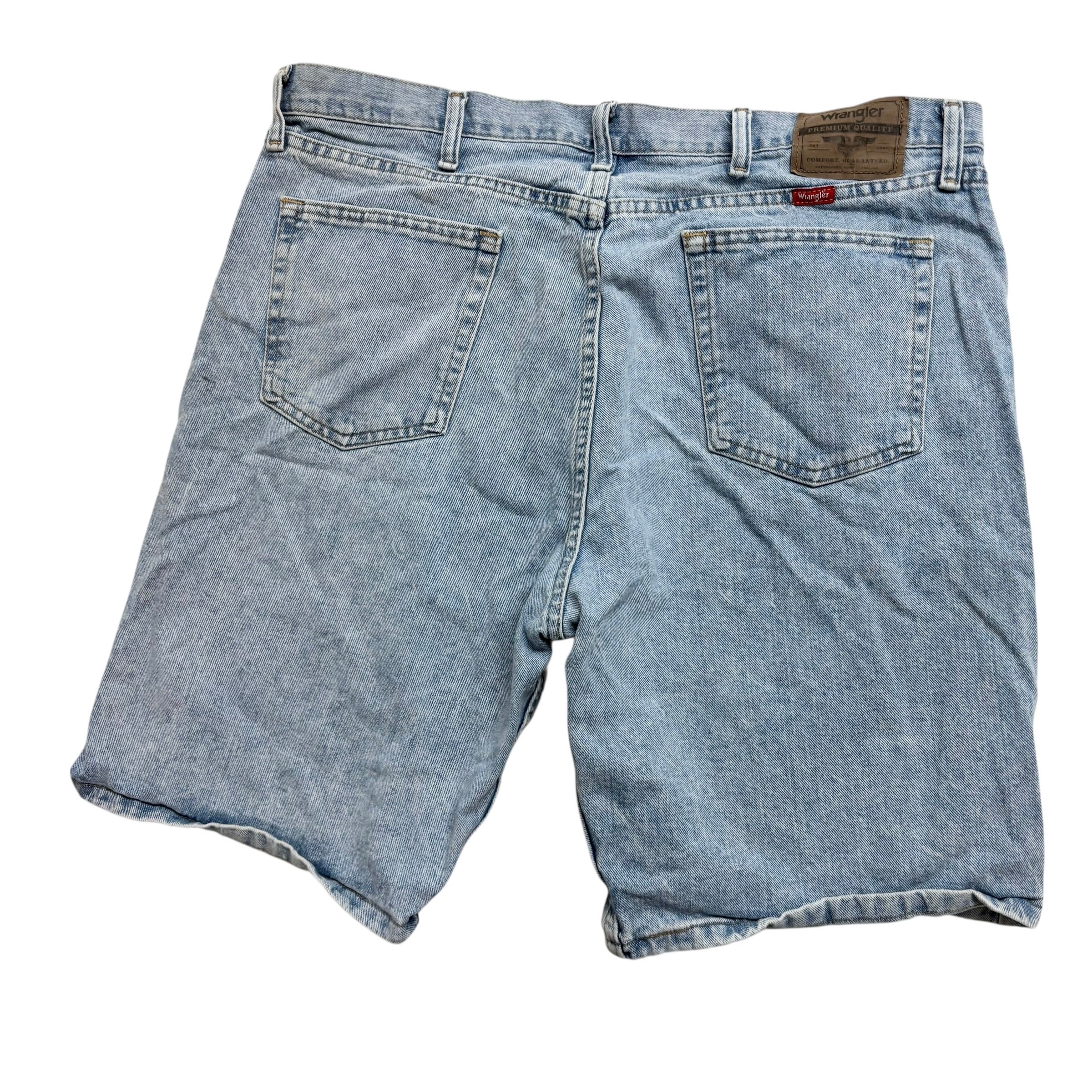 Wrangler Baggy Jorts W38 Mens Denim Shorts Light Blue Relaxed Fit