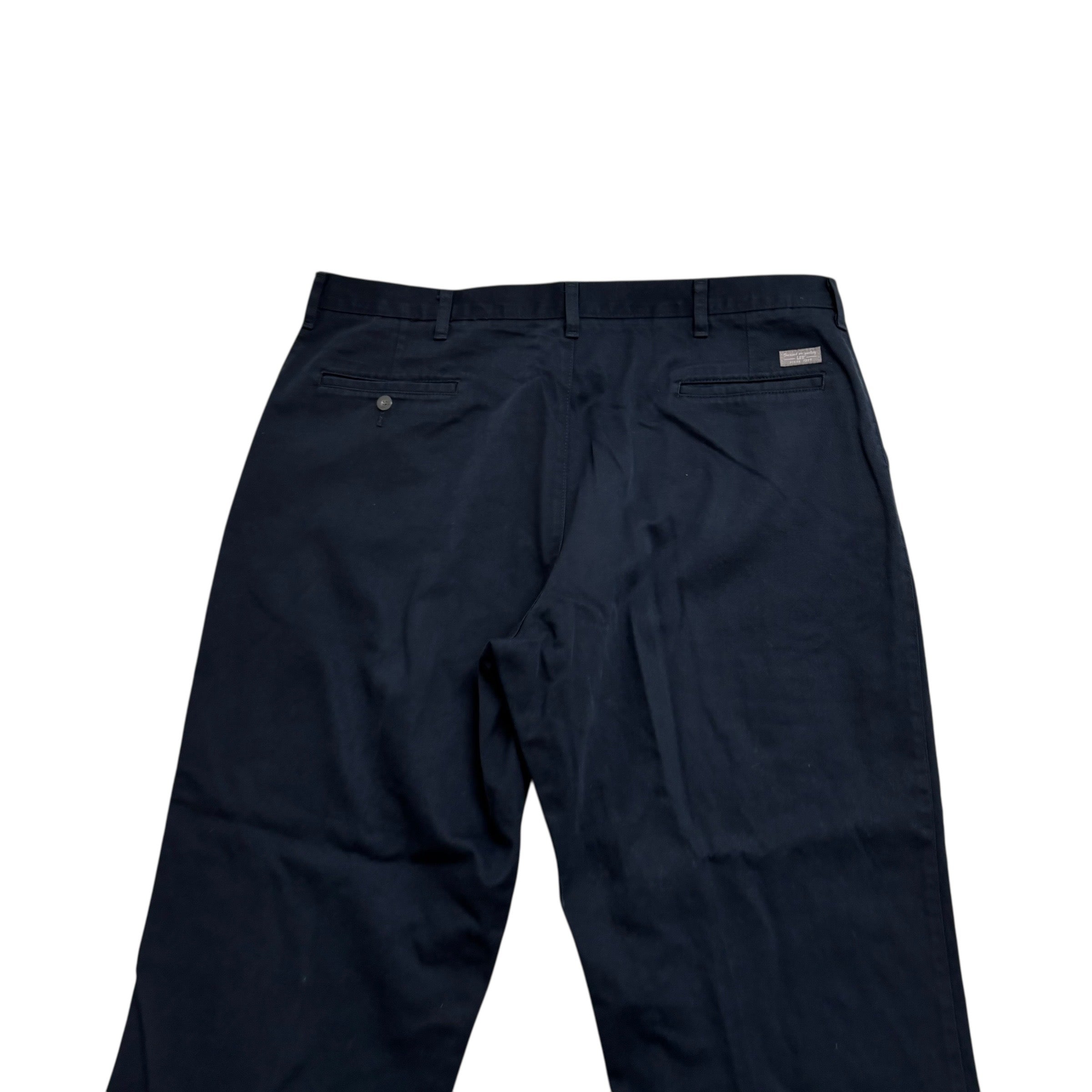 Lee Trousers W40 L30 Mens Navy Regular Straight Fit Vintage Pants (E)