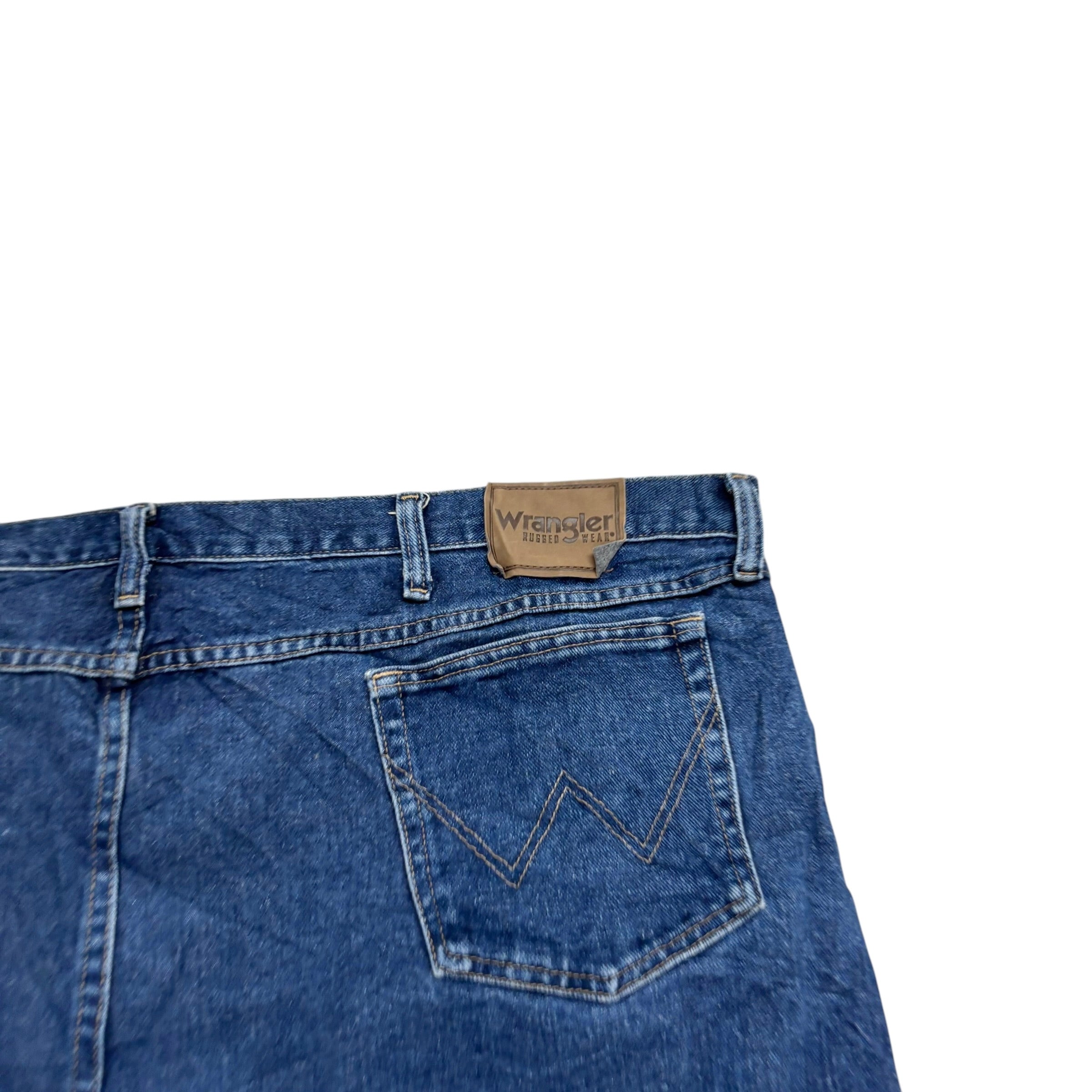 Wrangler Jeans W50 L30 Mens Mid Blue Relaxed Tapered Fit Vintage Denim (E)