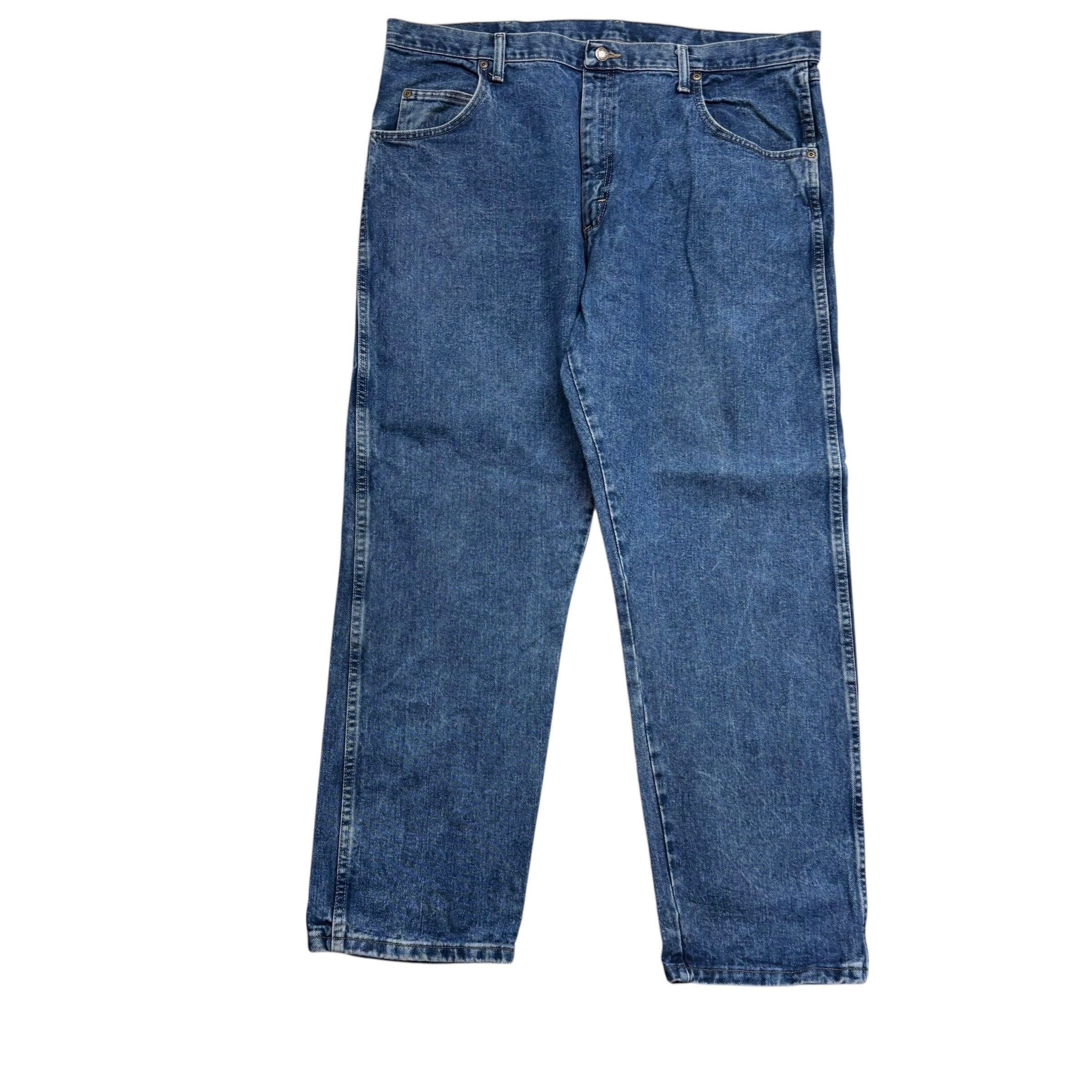 Wrangler Jeans W42 L30 Mens Mid Blue Relaxed Tapered Fit Vintage Denim