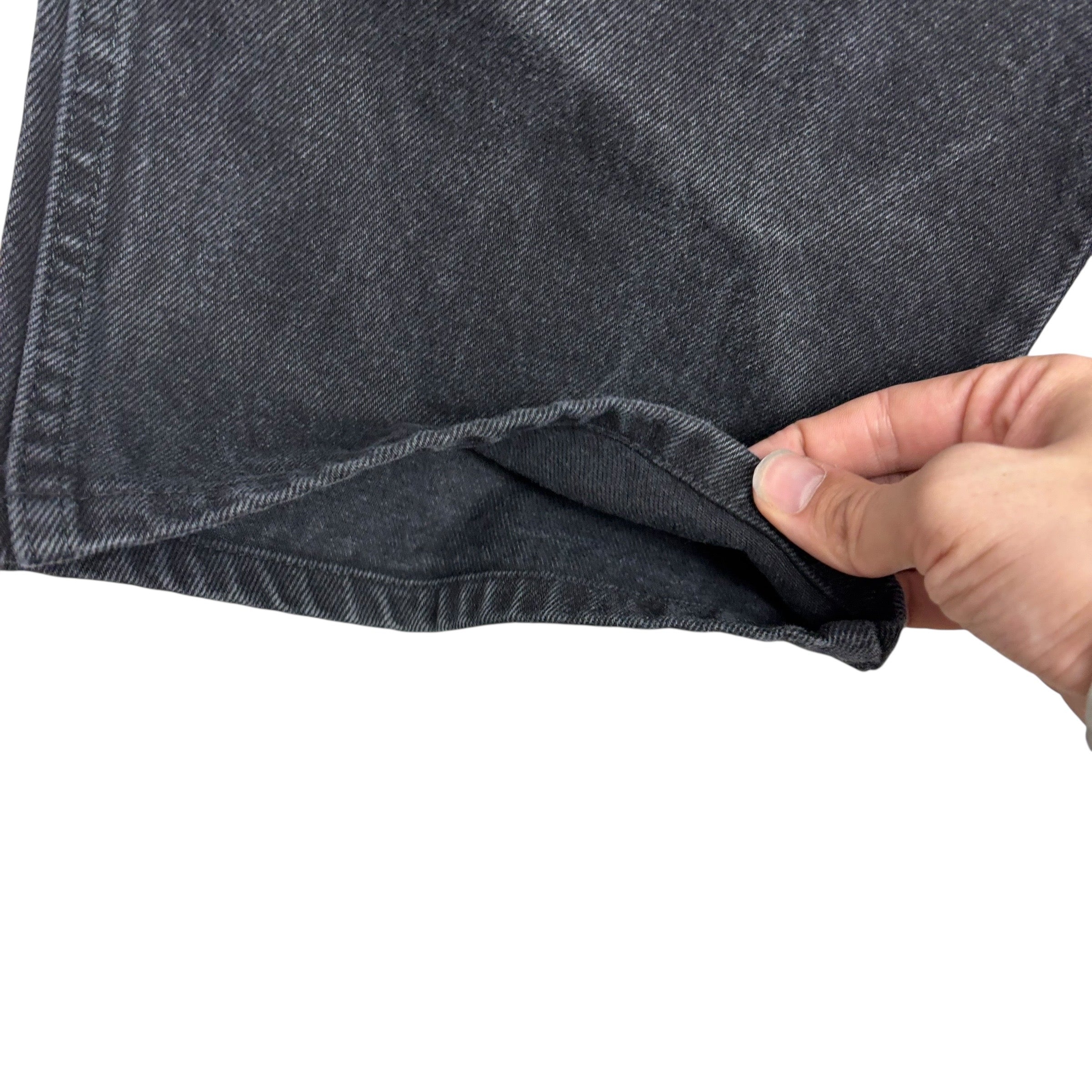 Wrangler Jeans W46 L27 Mens Black Baggy Relaxed Straight Fit Denim (E)