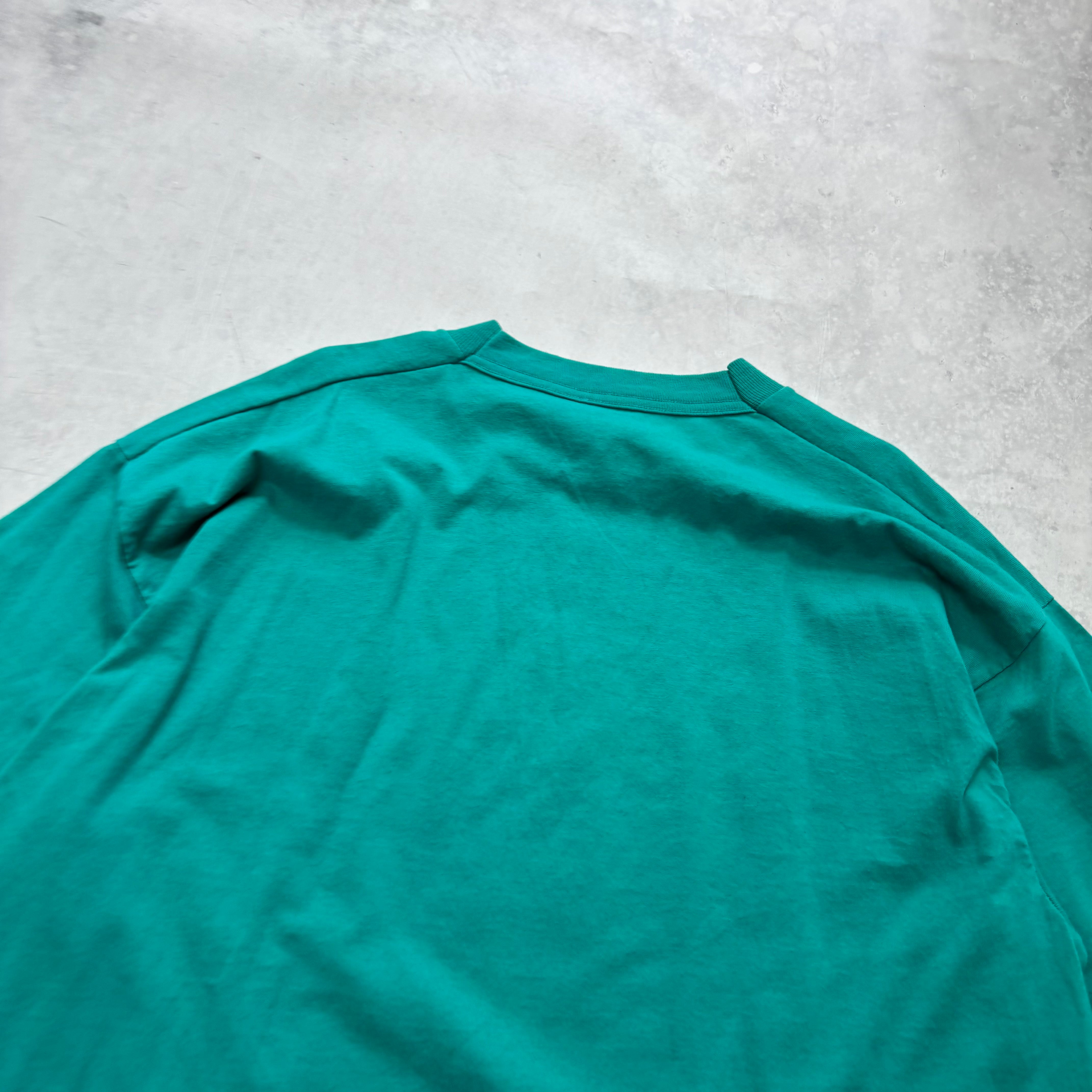 Vintage T Shirt Mens XL Teal Green Single Stitch Graphic Print 90s USA (E)