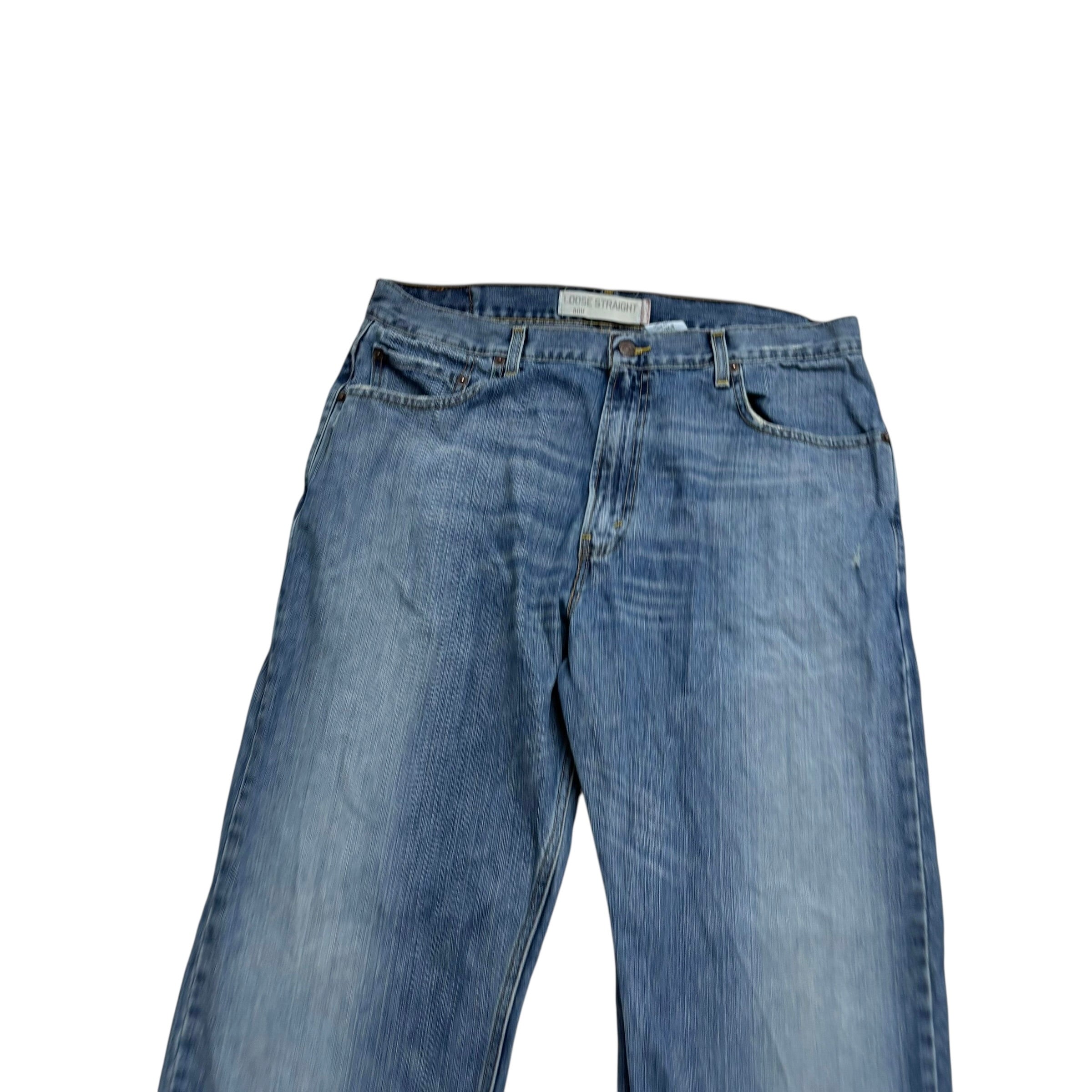 Levis 569 Jeans W36 L32 Mens Mid Blue Baggy Relaxed Fit Vintage Denim