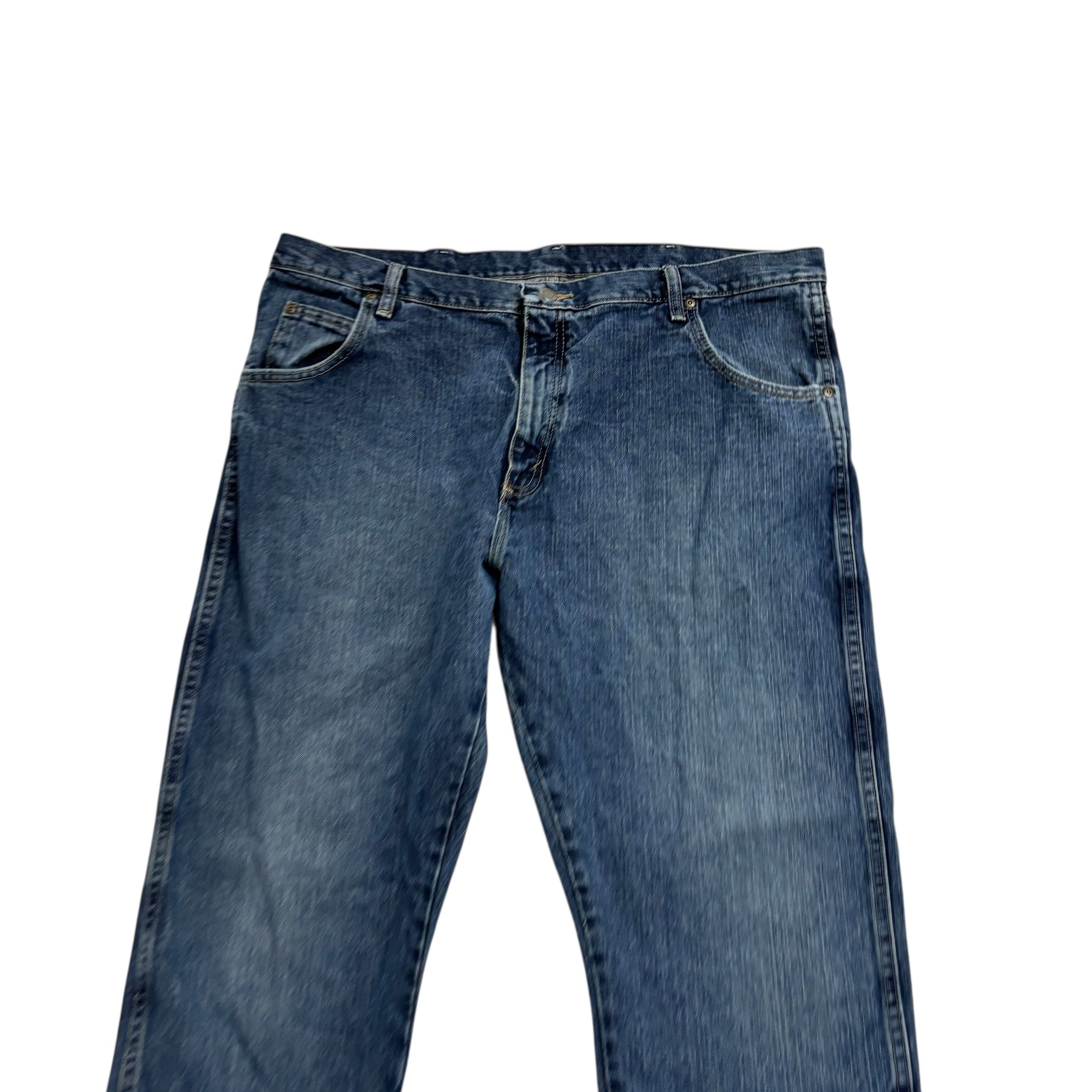 Wrangler Jeans W40 L30 Mens Mid Blue Regular Straight Fit Vintage Denim (E)