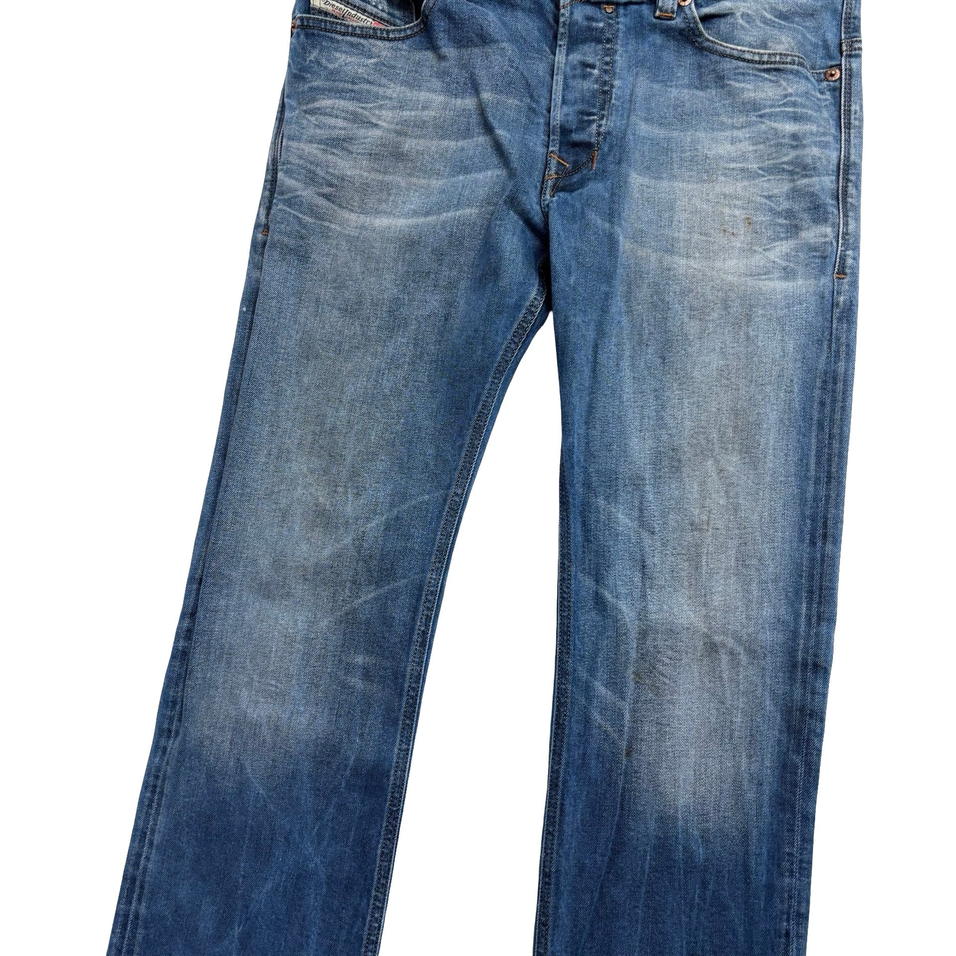Diesel Safado Jeans W31 L30 Mens Mid Blue Slim Straight Fit Stretch Denim (F)