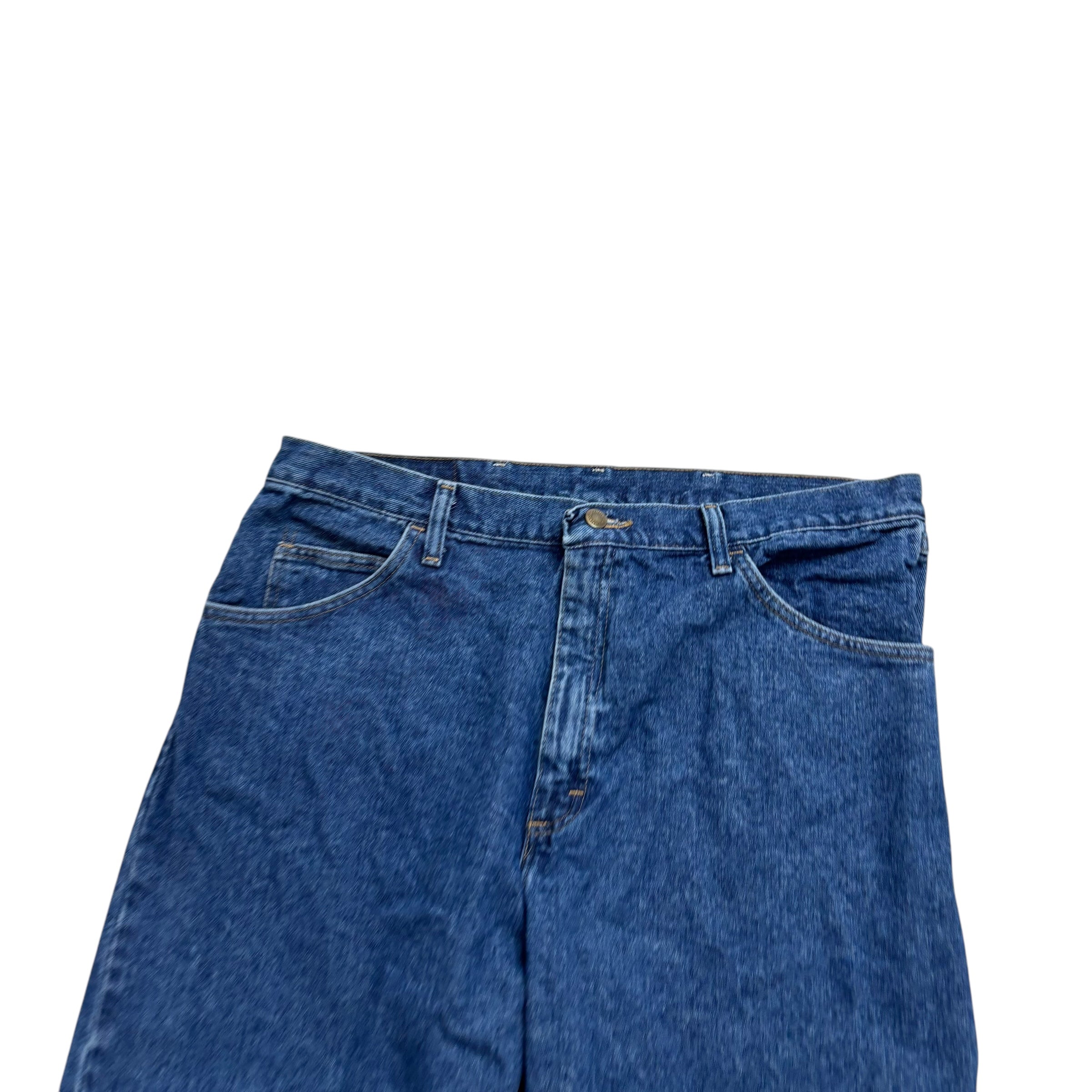 Wrangler Baggy Jorts W38 Mens Denim Shorts Mid Blue Relaxed Fit (E)
