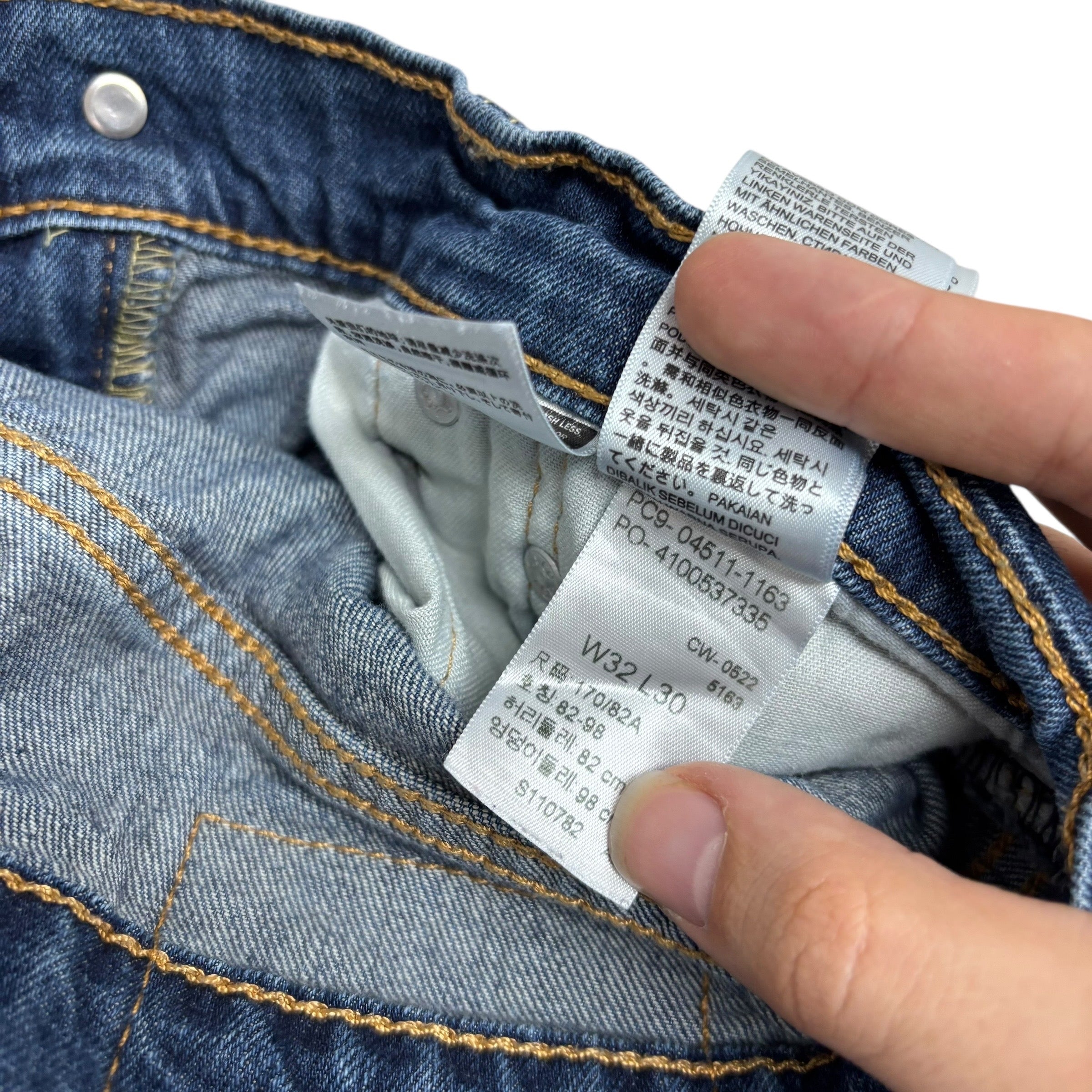 Levis 511 Jeans W31 L30 Mens Mid Blue Slim Fit Stretch Denim (F)