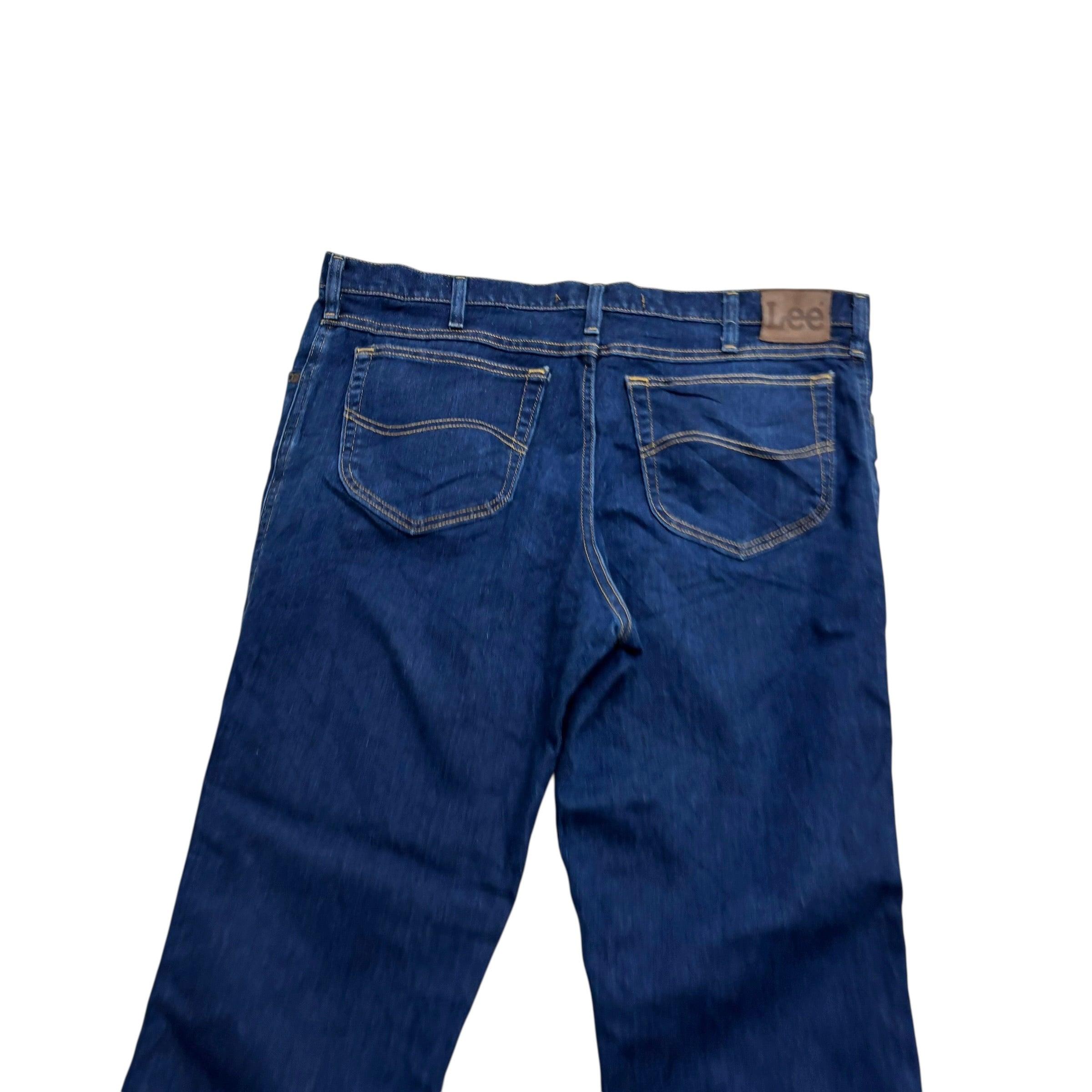 Lee Jeans W40 L30 Mens Dark Blue Regular Straight Fit Vintage Denim (E)
