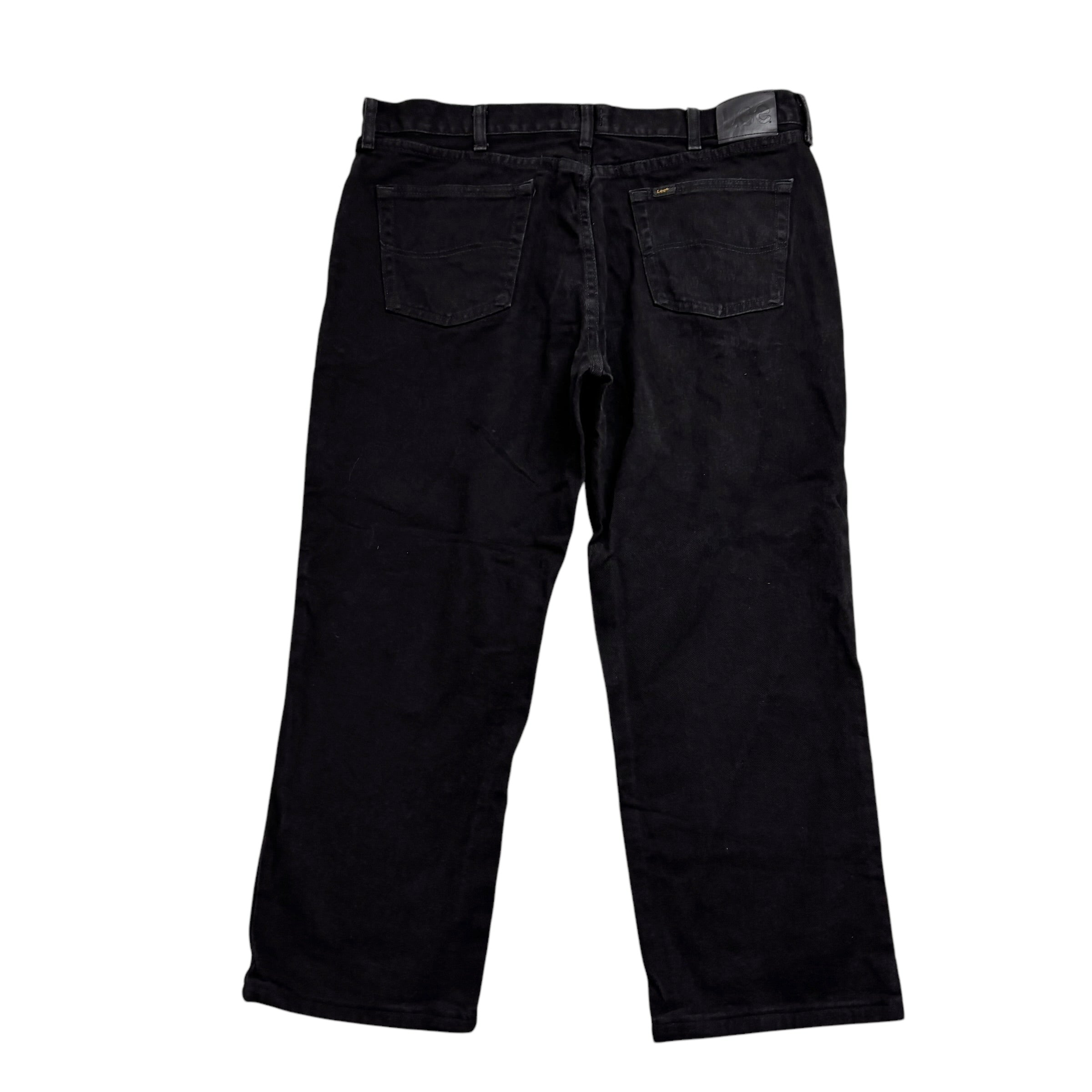 Lee Jeans W38 L27 Mens Black Relaxed Straight Fit Denim (E)