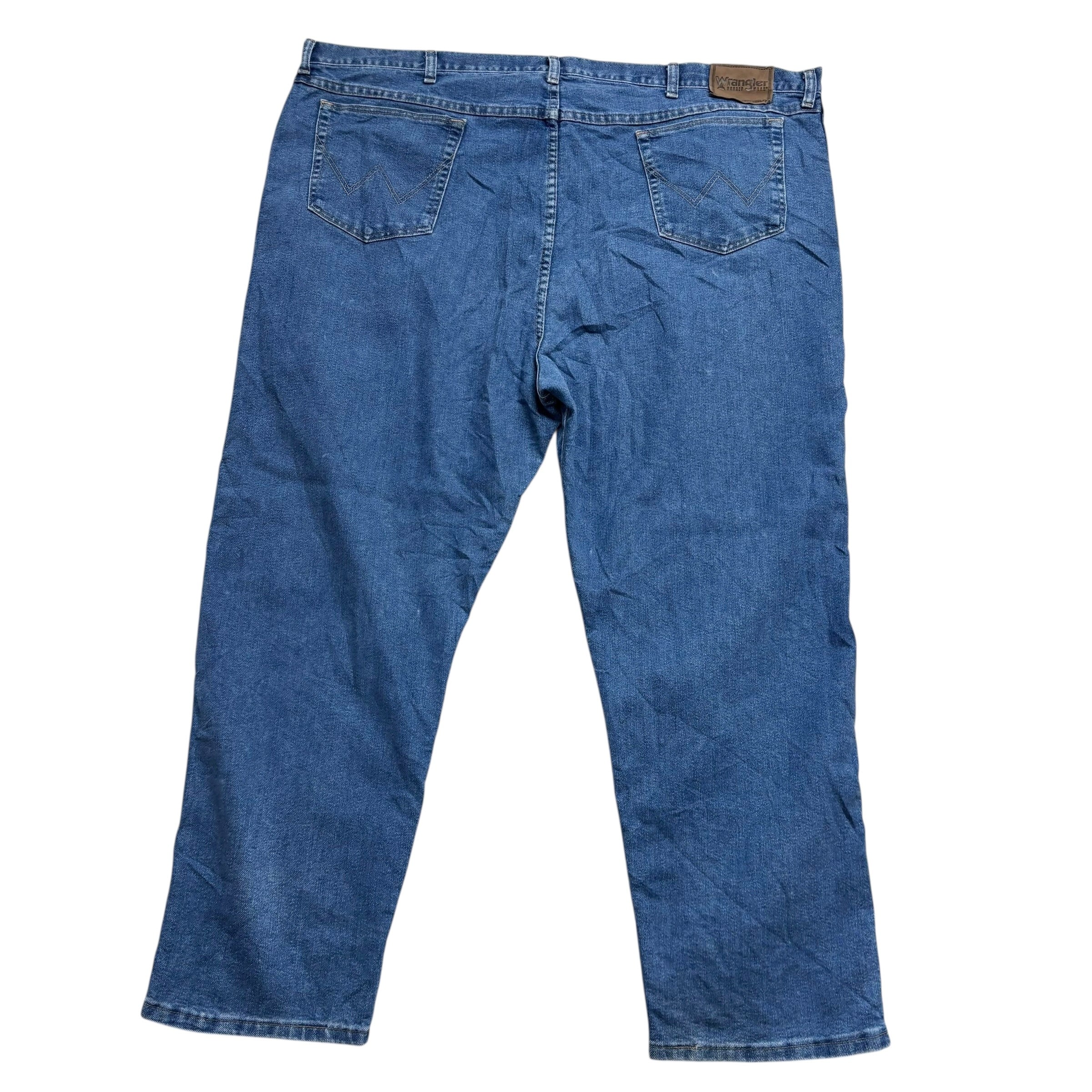 Wrangler Jeans W50 L30 Mens Mid Blue Relaxed Straight Fit Vintage Denim (E)
