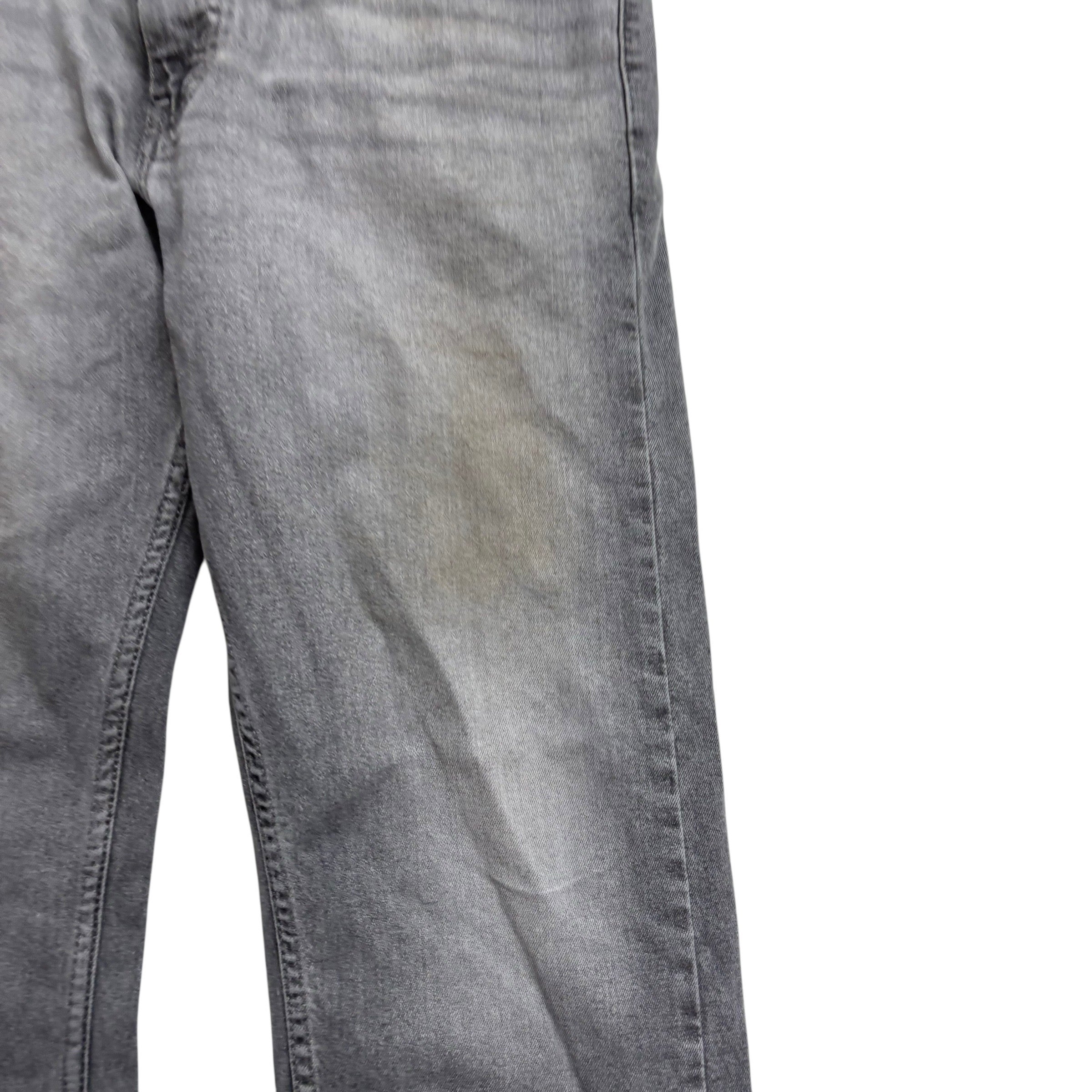 Levis 505 Jeans W32 L30 Mens Grey Regular Straight Fit Stretch Denim (F)