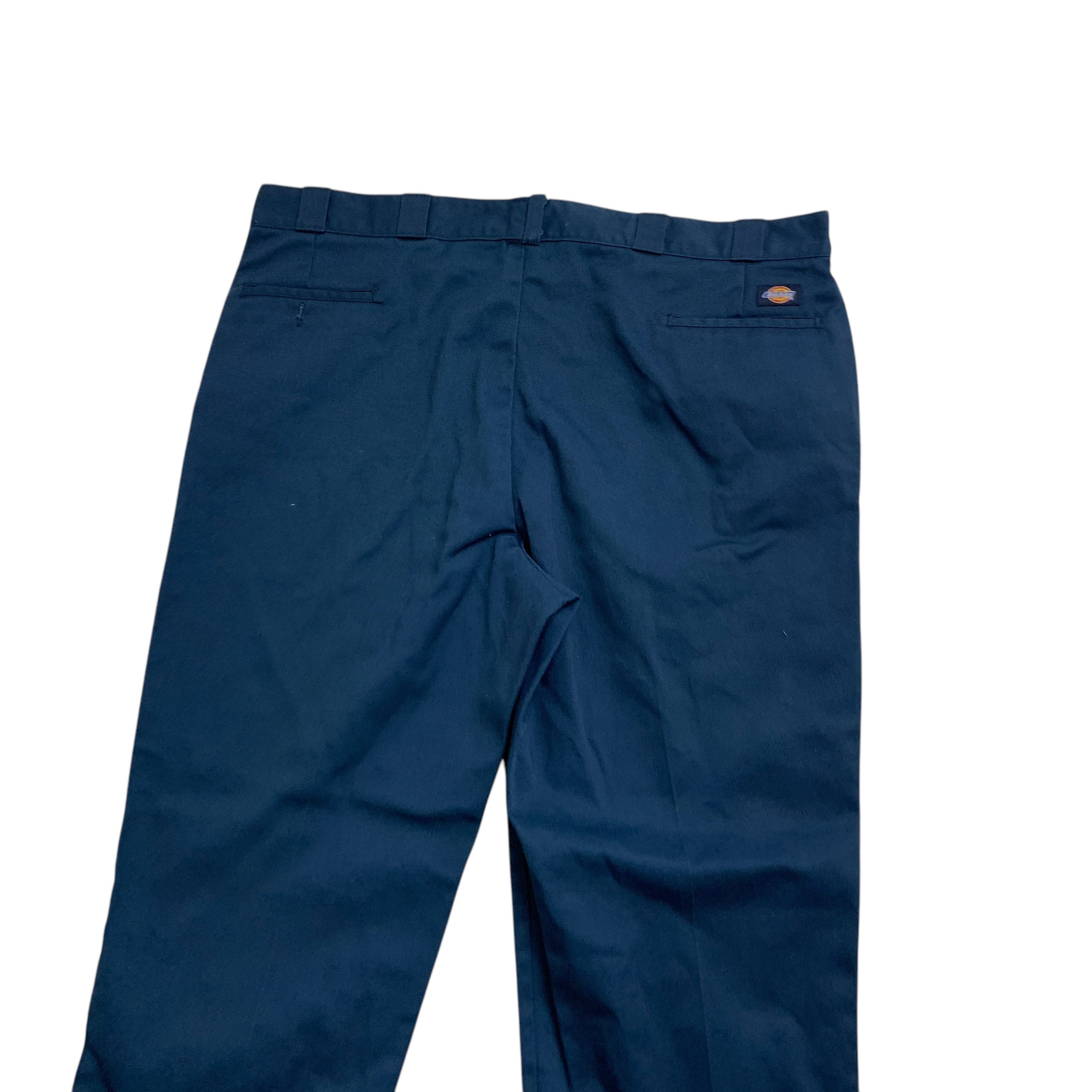 Dickies 874 Trousers W46 L28 Mens Blue Pants Original Straight Fit Workwear