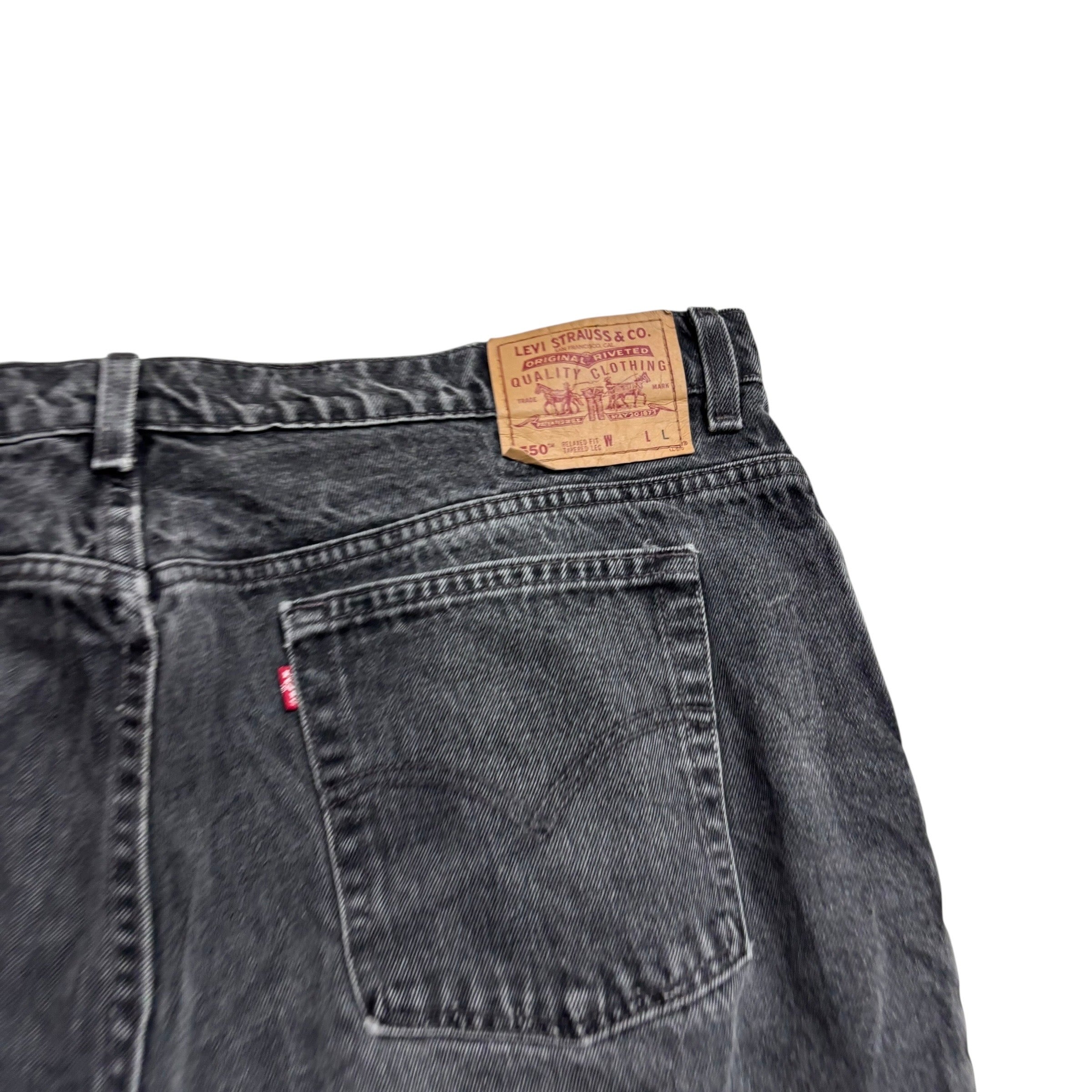 Levis 550 Jeans W44 L33 Womens Black Relaxed Taper USA Made Vintage