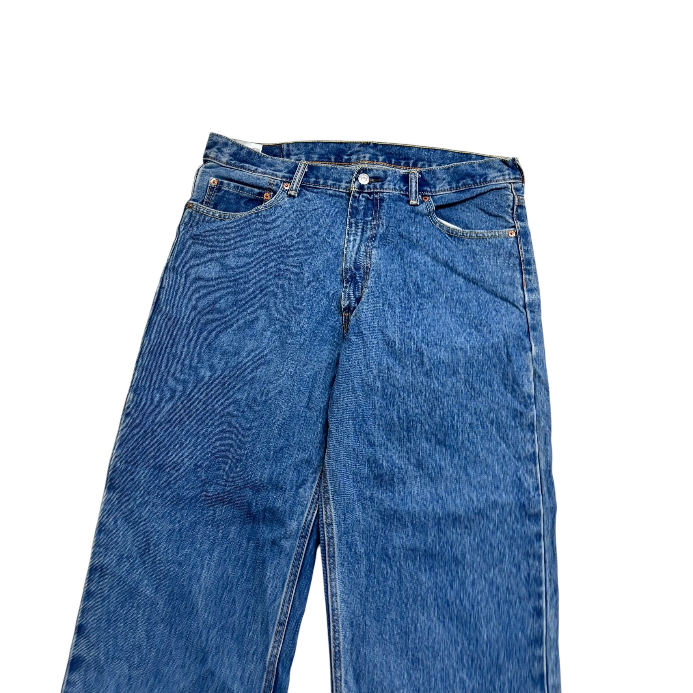Levis 550 Jeans W36 L28 Mens Mid Blue Relaxed Straight Fit Denim (F)