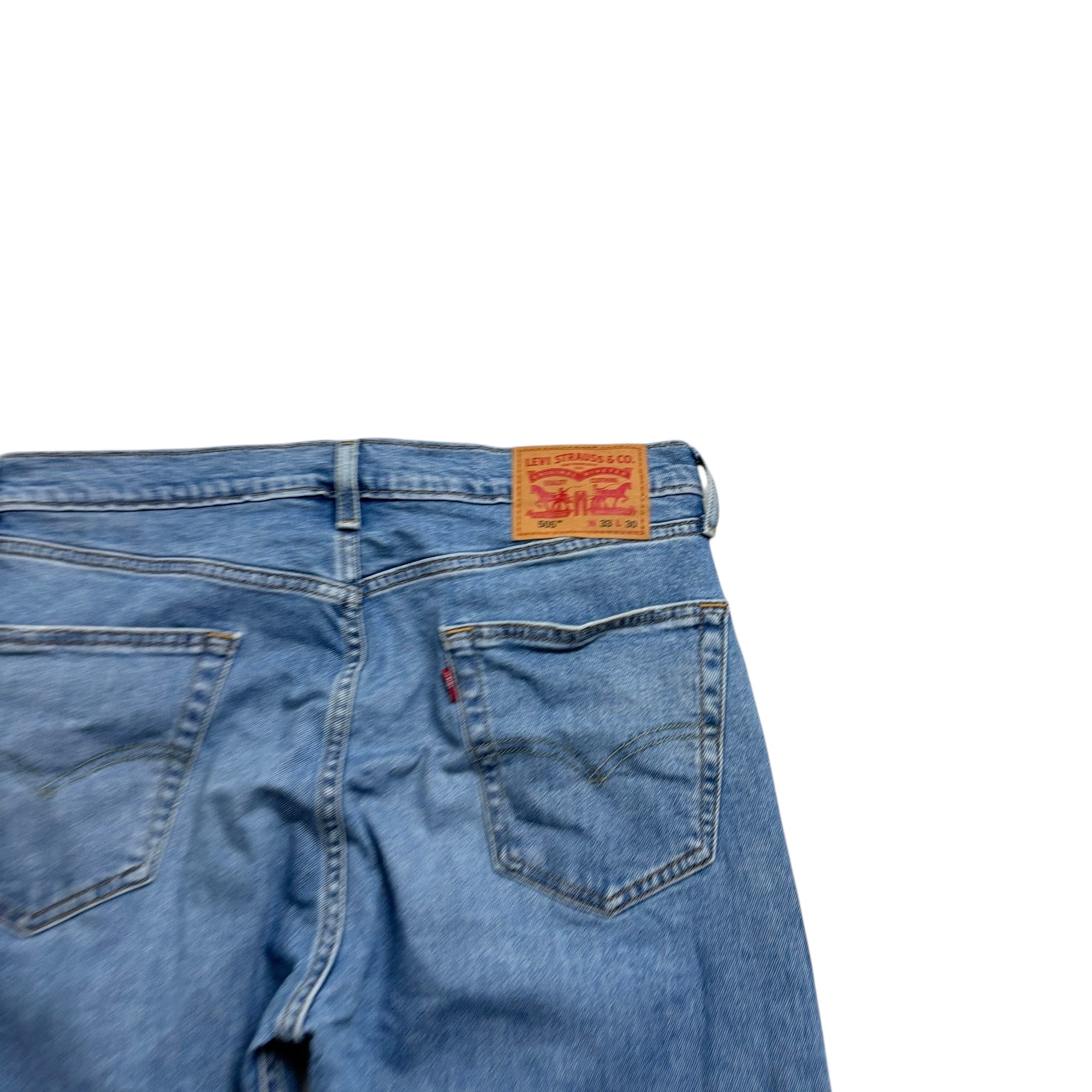 Levis 505 Jeans W33 L30 Mens Light Blue Regular Straight Fit Stretch Denim