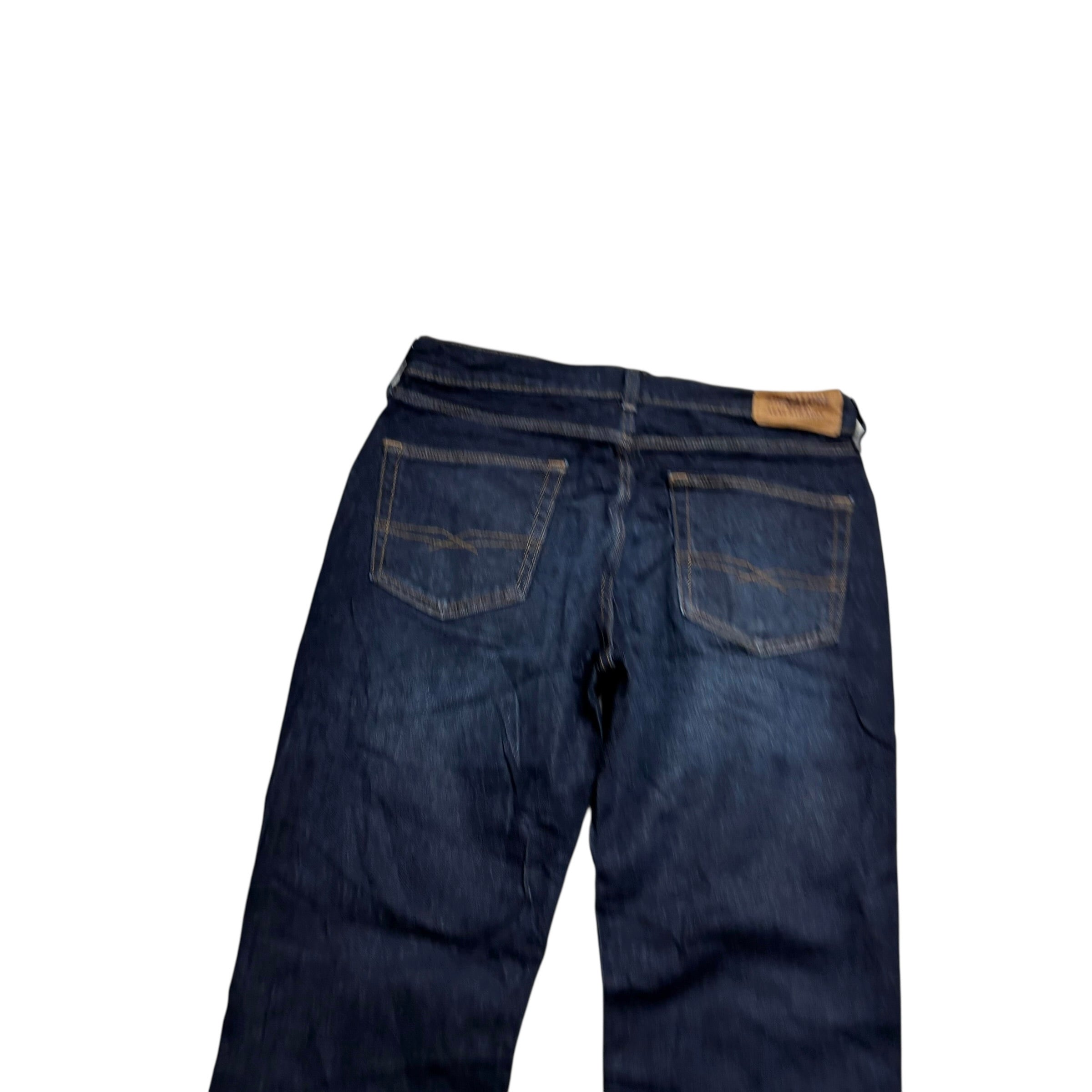 Levis Signature Jeans W32 L32 Mens Dark Blue Regular Straight Stretch Denim (E)