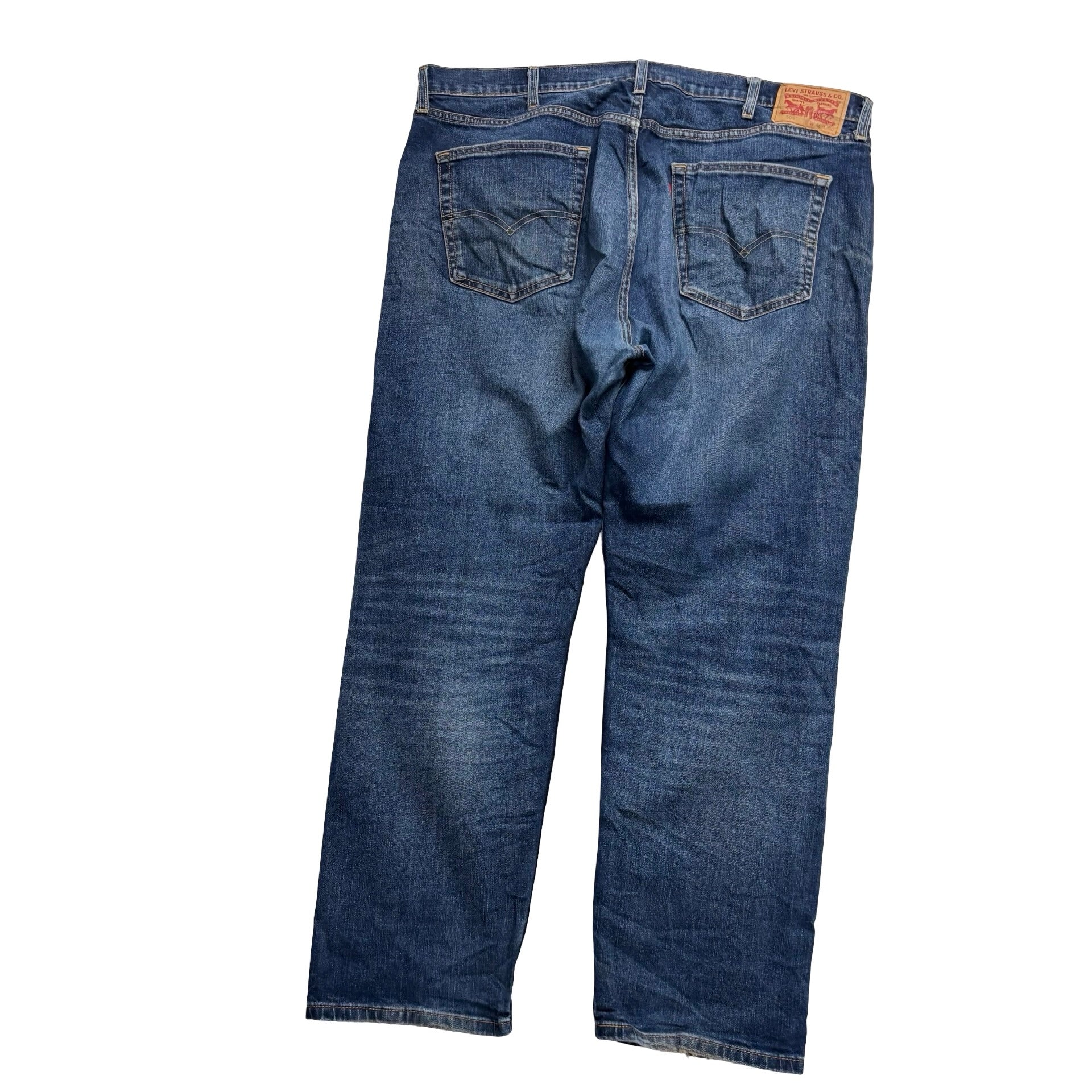 Levis 505 Jeans W40 L30 Mens Dark Blue Regular Straight Fit Stretch Denim (F)