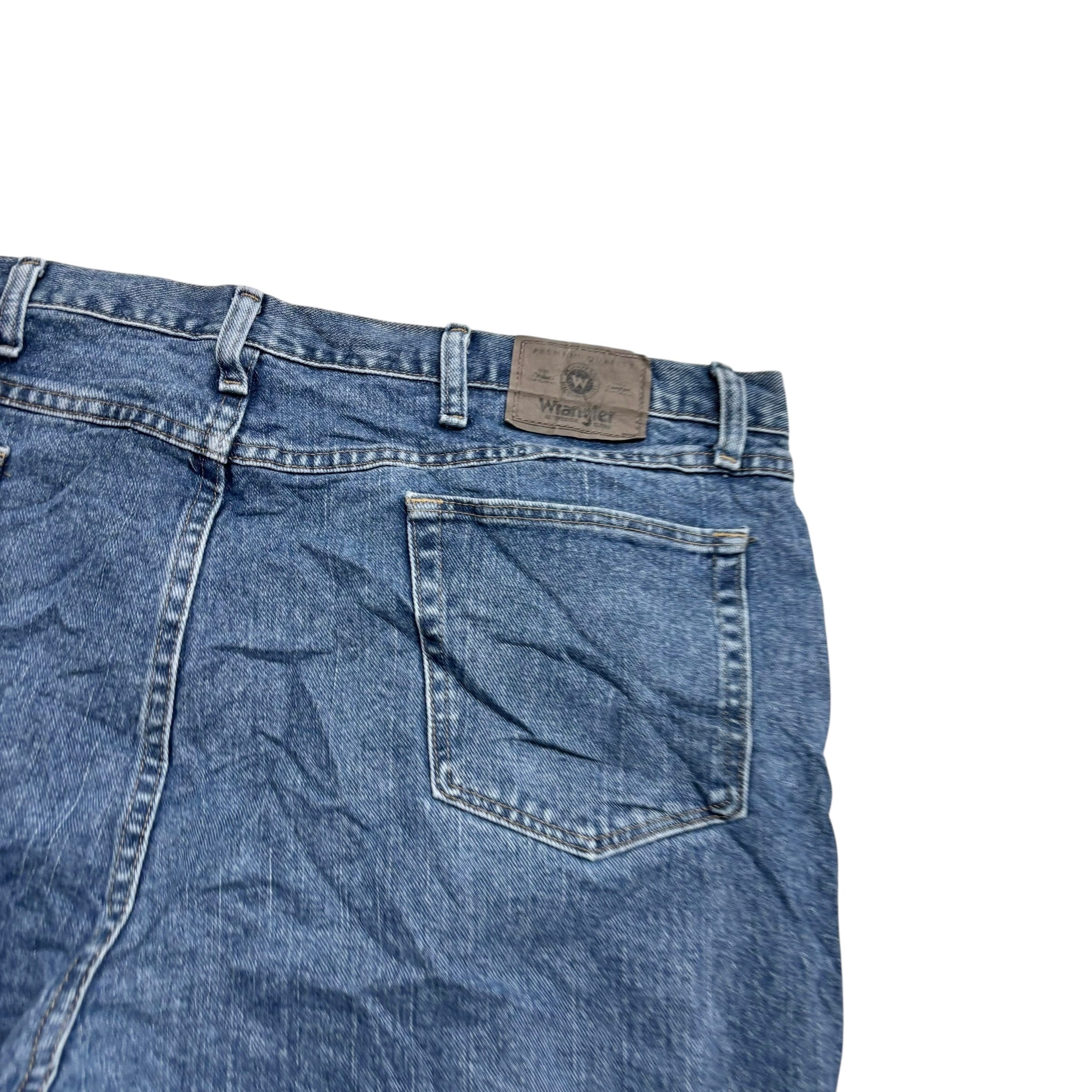 Wrangler Jeans W44 L32 Mens Light Blue Relaxed Straight Fit Baggy Denim (E)