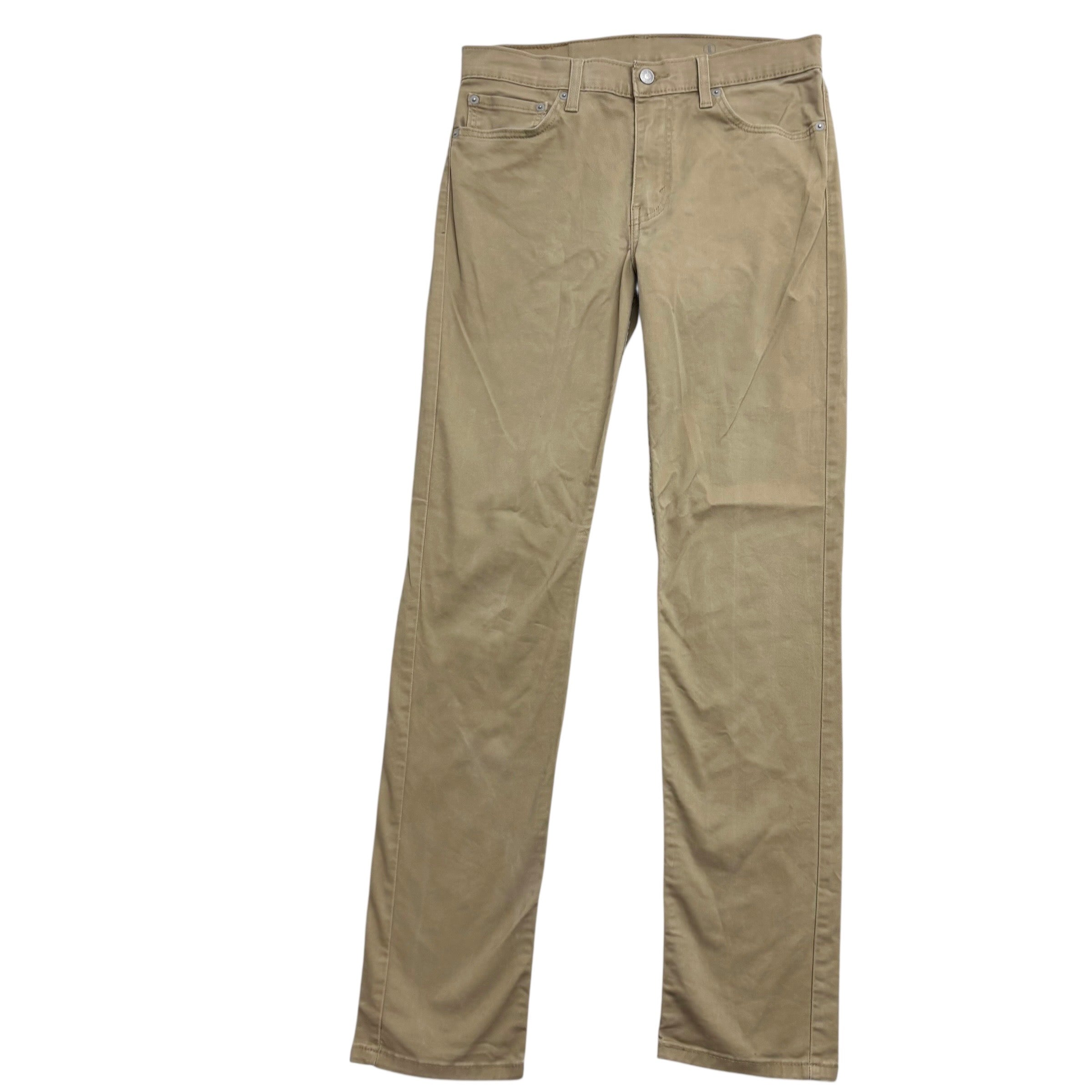 Levis 511 Trousers W31 L34 Mens Beige Slim Fit Stretch Pants