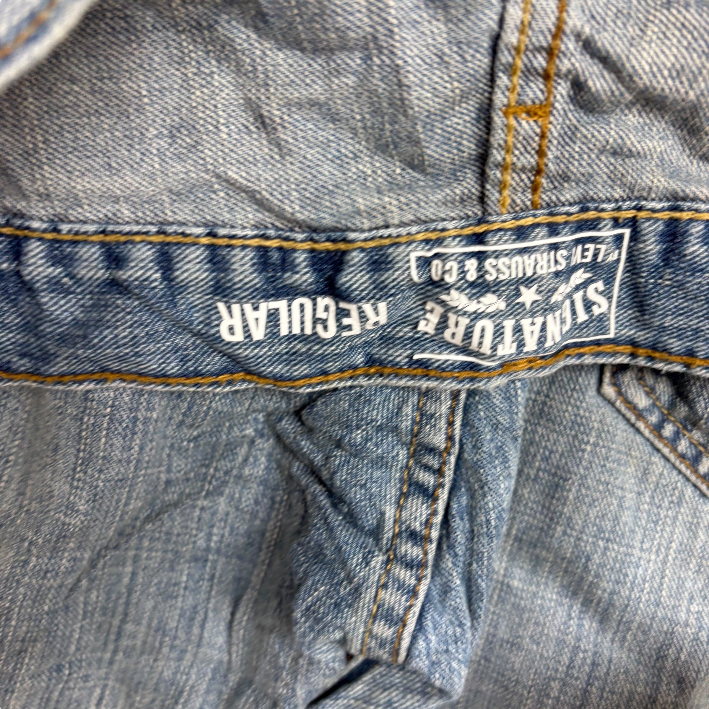 Levis Signature Jeans W34 L30 Mens Light Blue Regular Straight Fit Vintage (E)