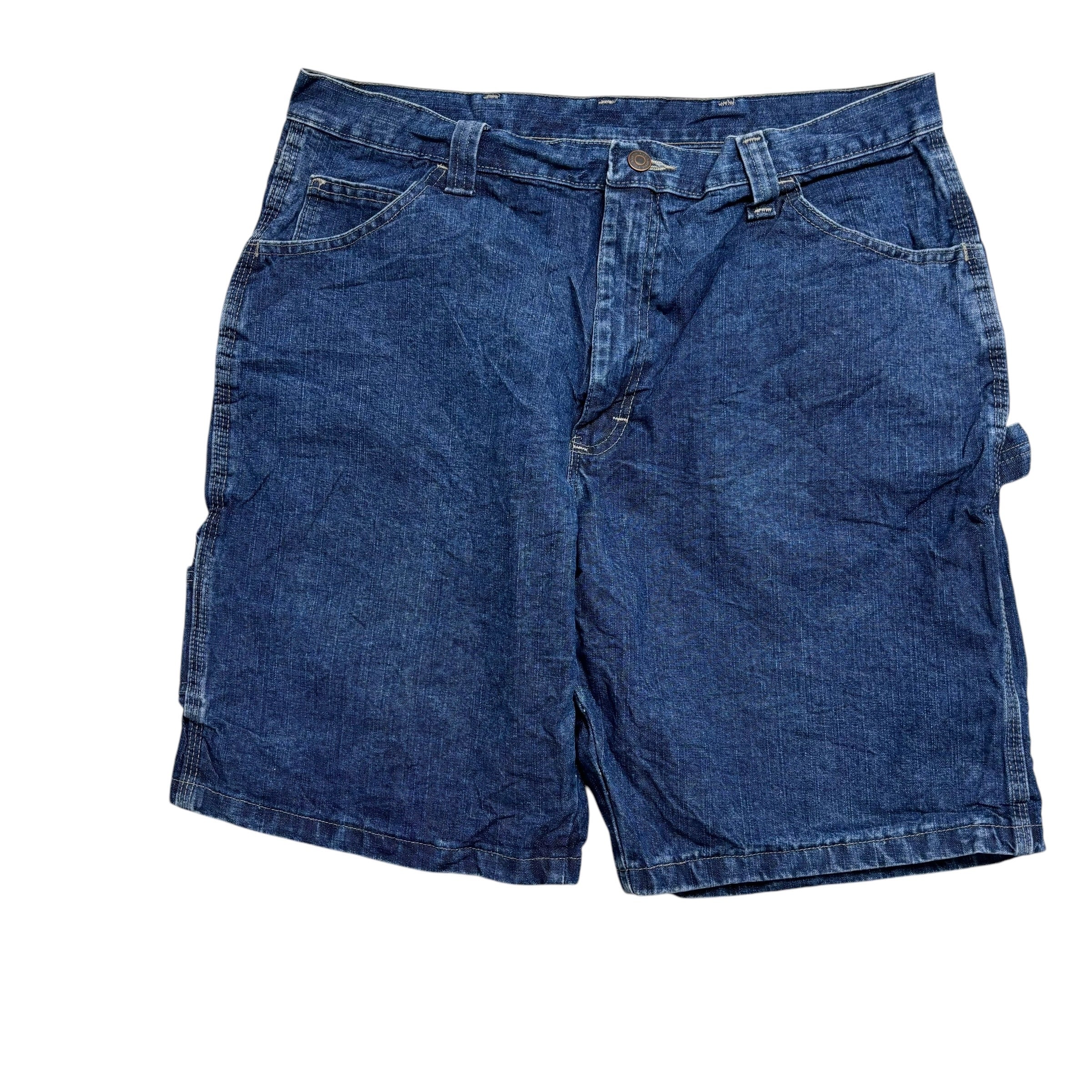 Wrangler Baggy Jorts W36 Mens Dark Blue Denim Shorts Relaxed Fit Carpenter (E)