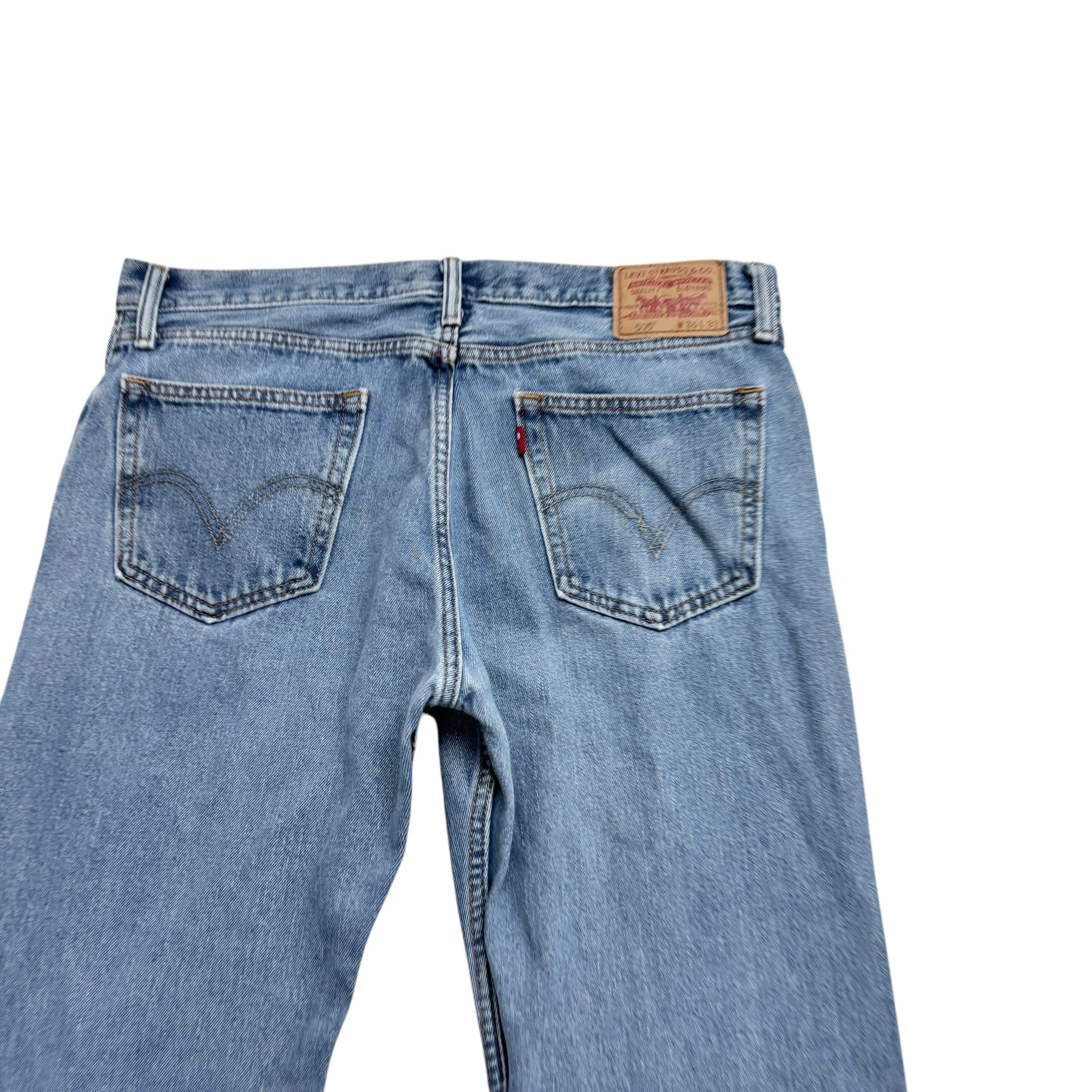 Levis 505 Jeans W36 L32 Mens Light Blue Regular Straight Fit Vintage Denim