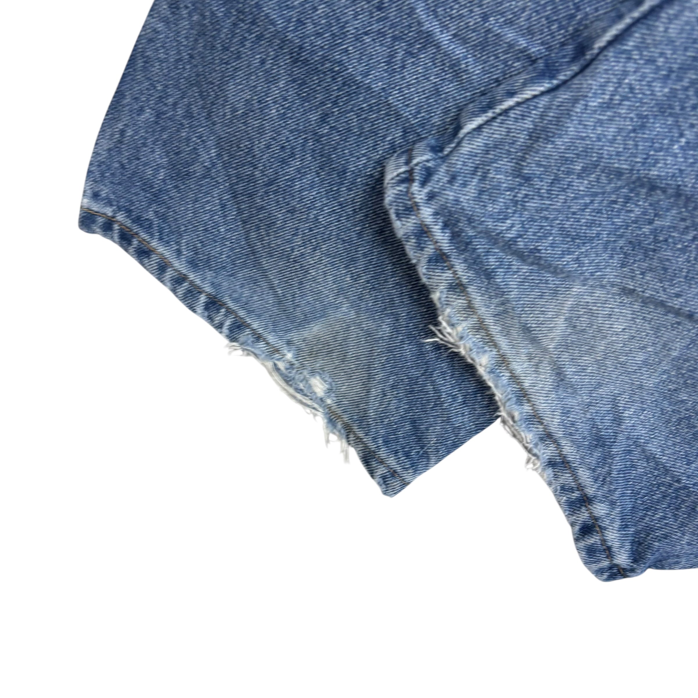 Wrangler Jeans W40 L30 Mens Mid Blue Regular Straight Fit Denim (F)