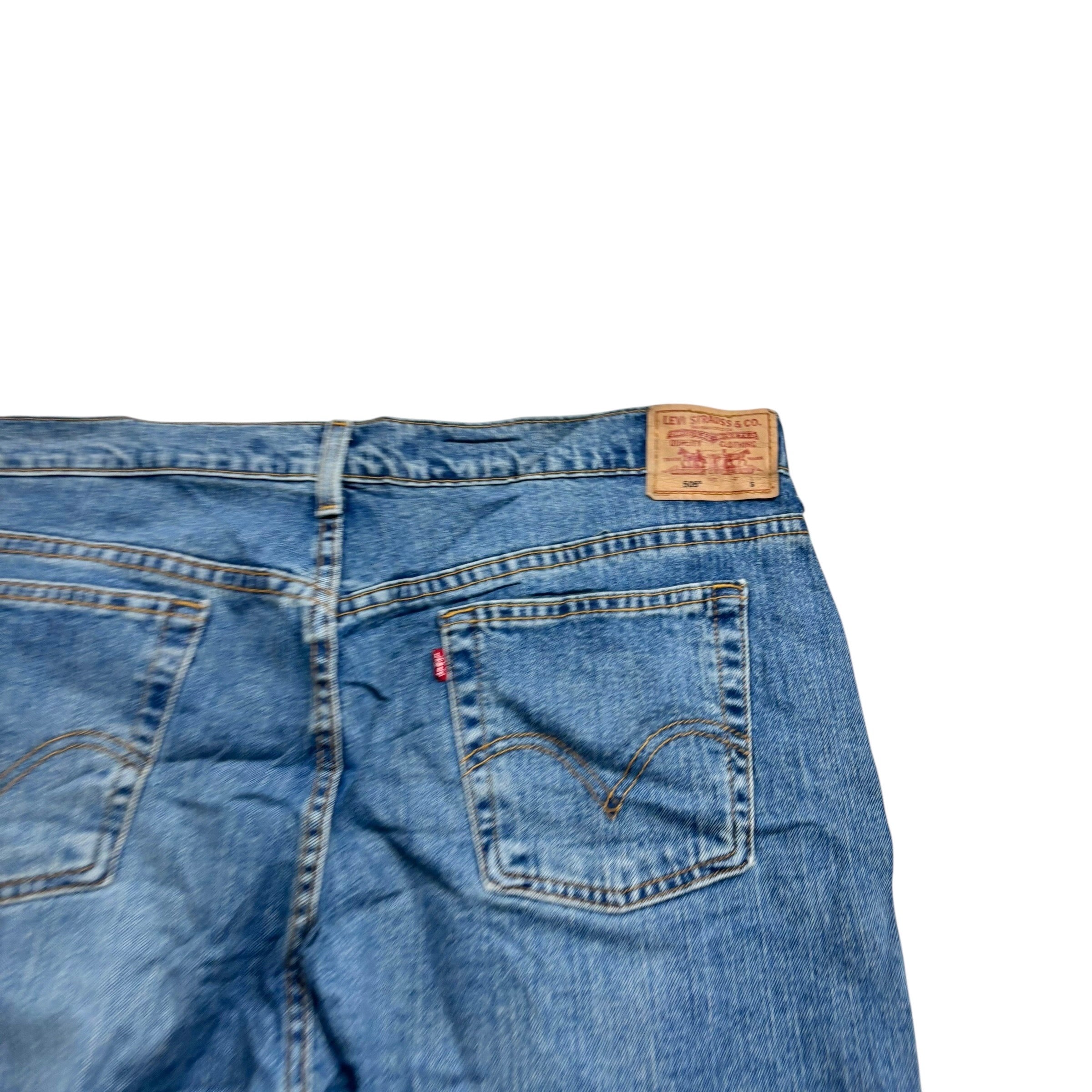 Levis 505 Jeans W38 L30 Womens Regular Straight Fit Mid Blue Stretch Vintage (E)