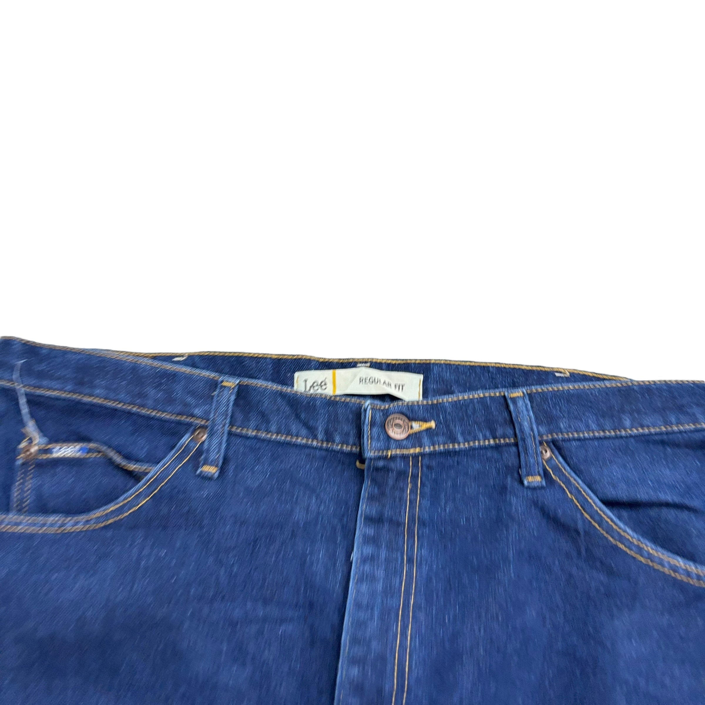 Lee Jeans W40 L30 Mens Dark Blue Regular Straight Fit Vintage Denim (E)