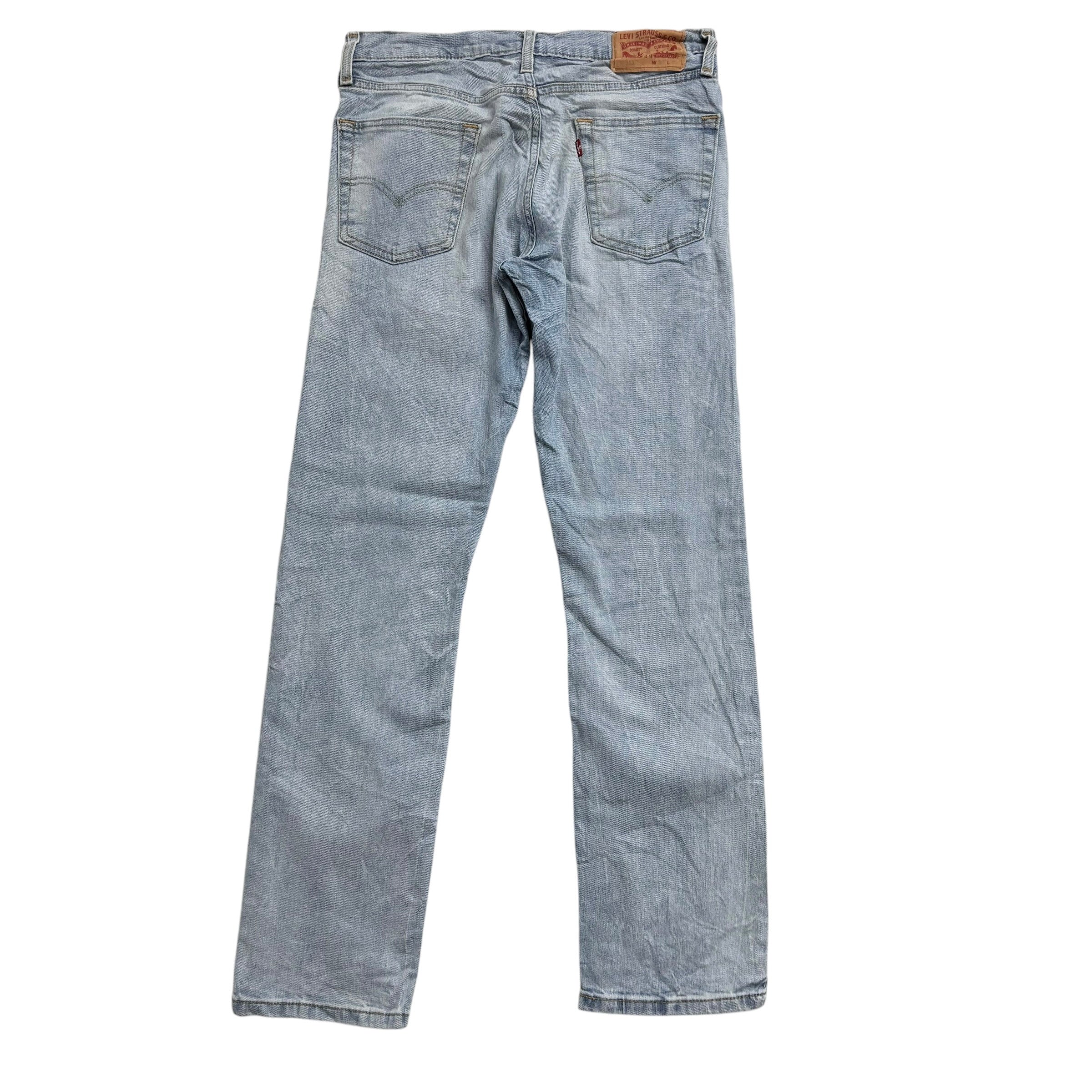 Levis 513 Jeans W30 L32 Mens Light Blue Slim Straight Fit Stretch Denim