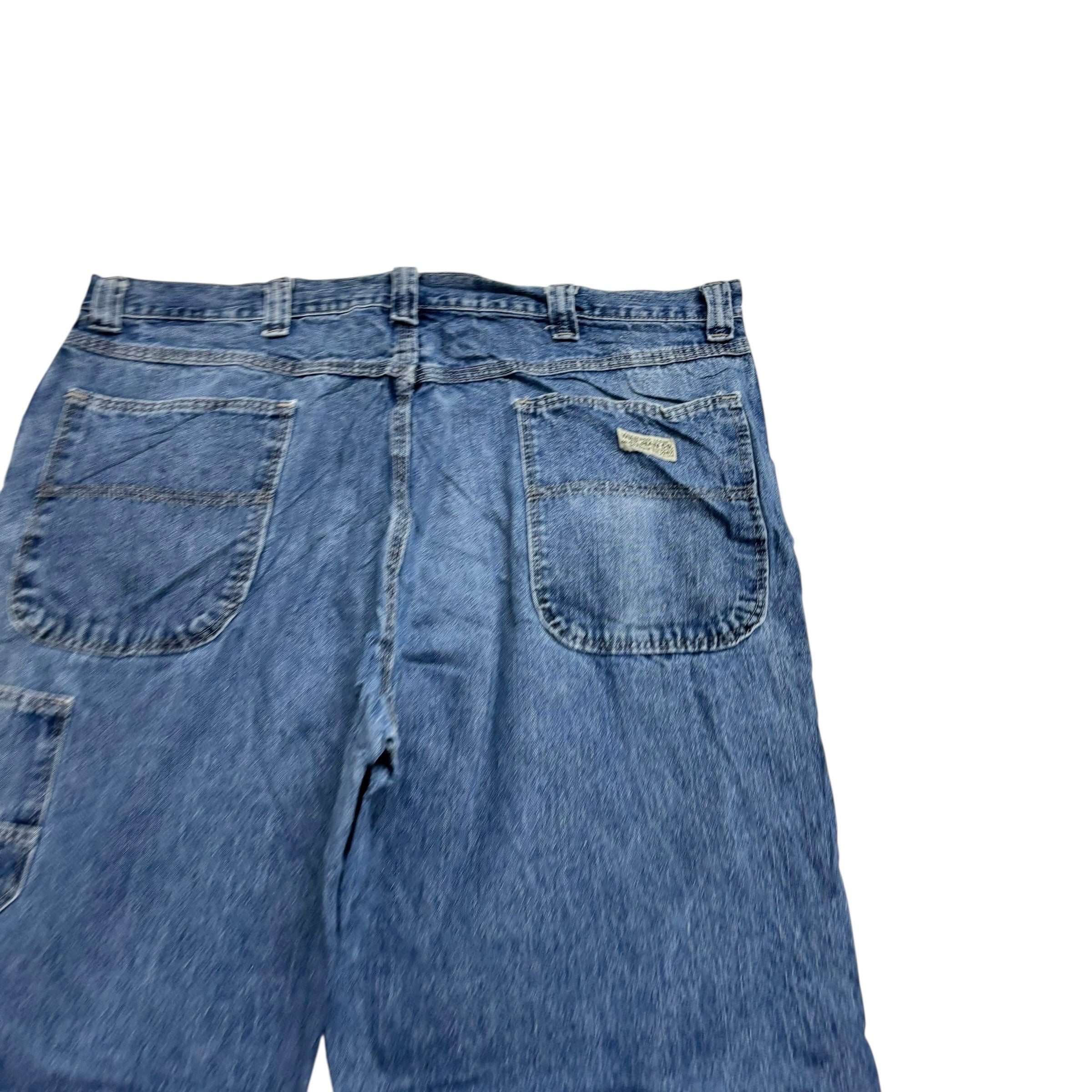 Wrangler Carpenter Jeans W38 L32 Mens Mid Blue Relaxed Straight Fit Vintage