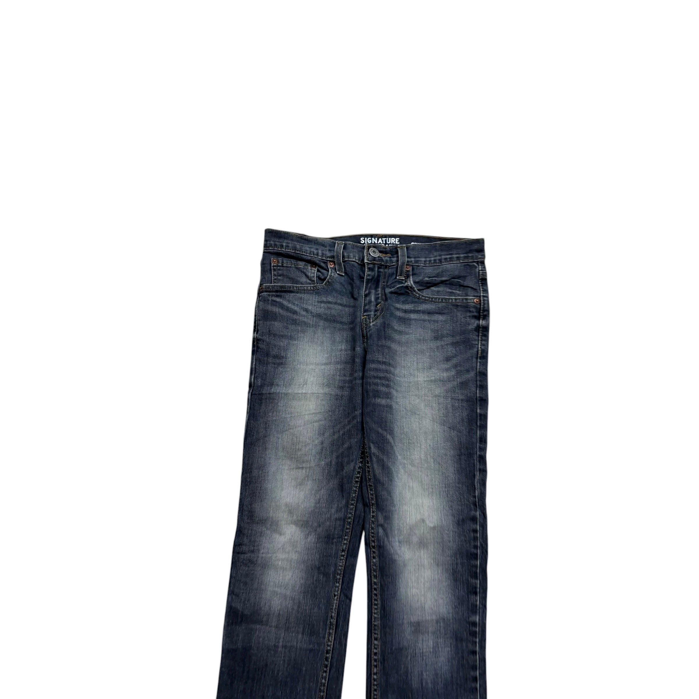 Levis Signature Jeans W29 L32 Mens Dark Blue Skinny Fit Stretch Denim (E)