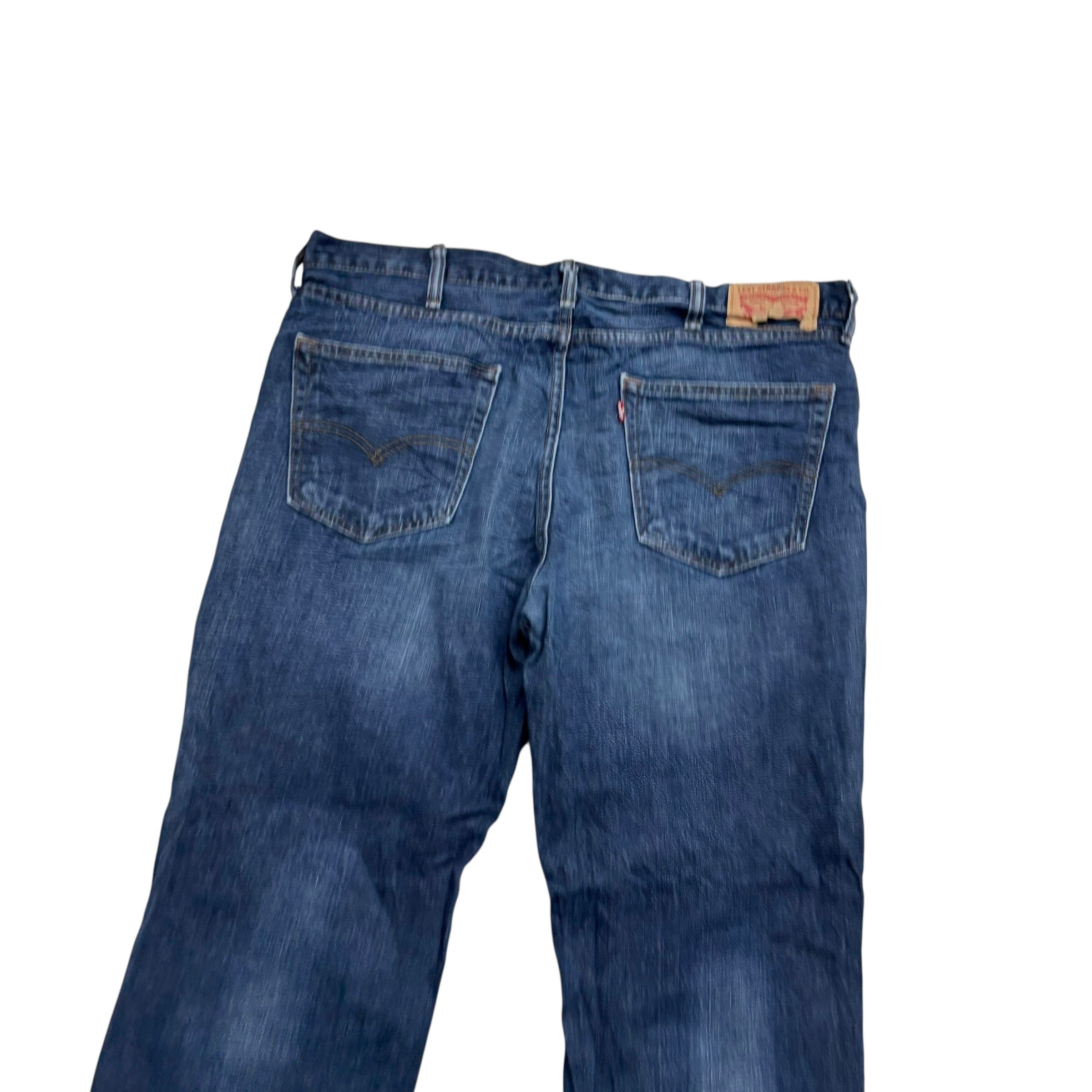 Levis 541 Jeans W38 L30 Mens Dark Blue Athletic Tapered Fit Denim