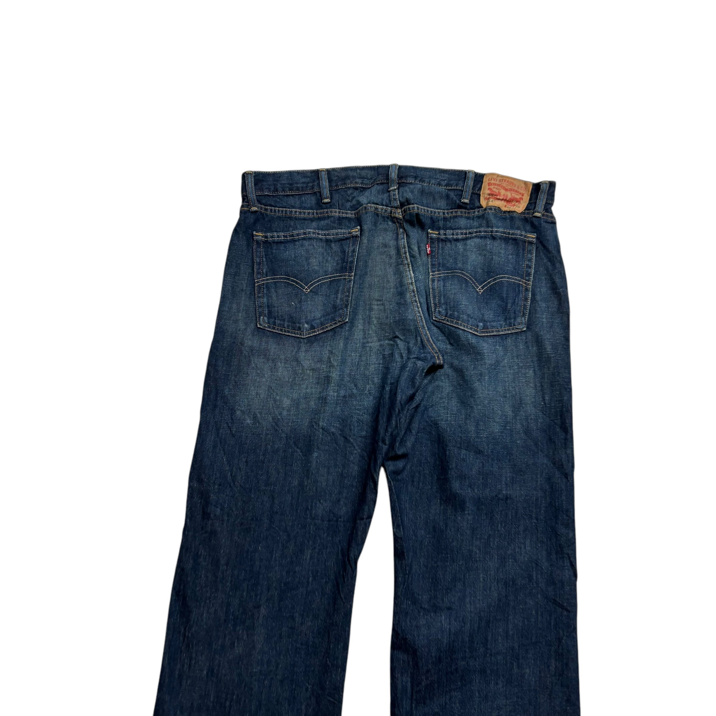 Levis 514 Jeans W40 L30 Mens Dark Blue Regular Straight Fit Vintage Denim (E)