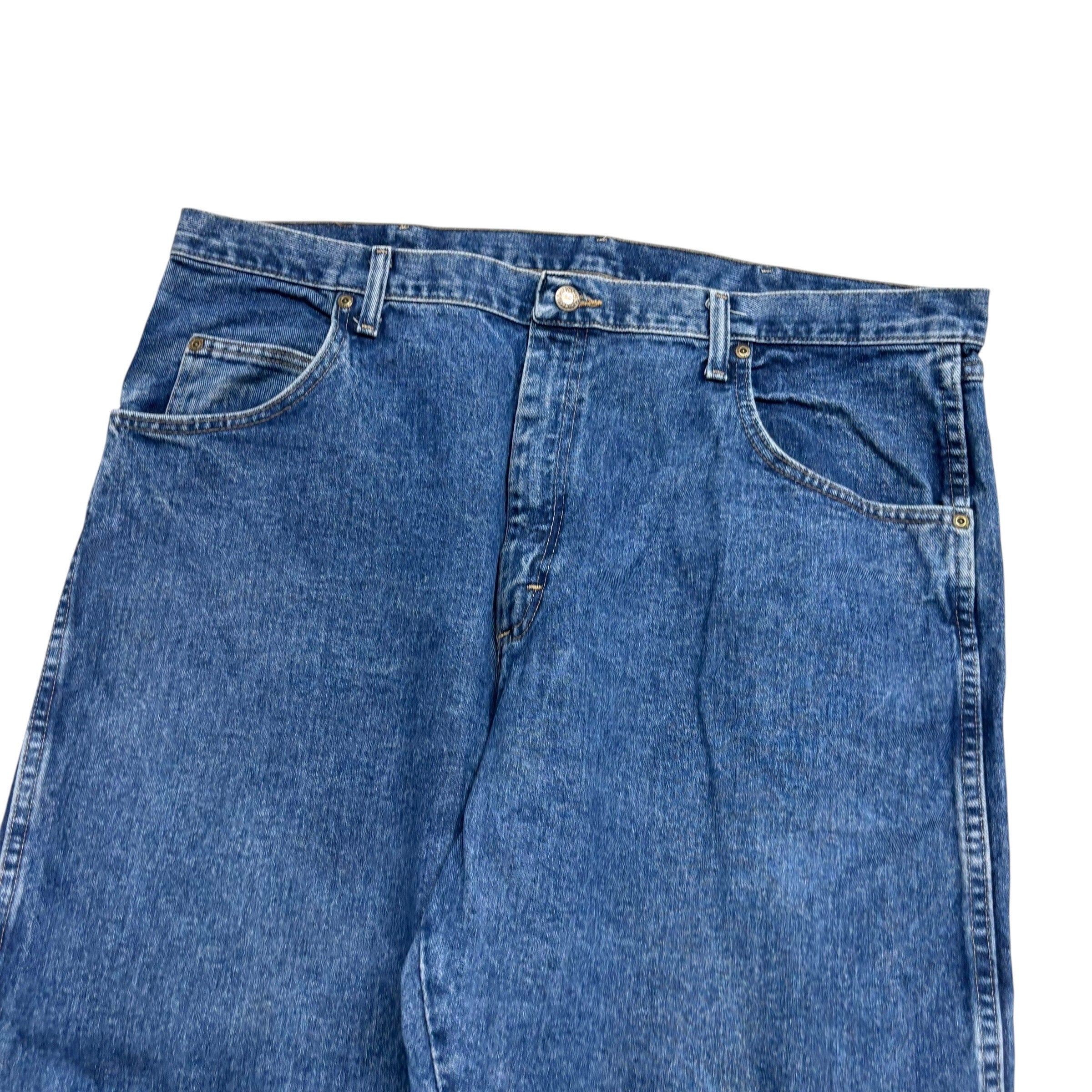 Wrangler Jeans W42 L30 Mens Mid Blue Relaxed Tapered Fit Vintage Denim