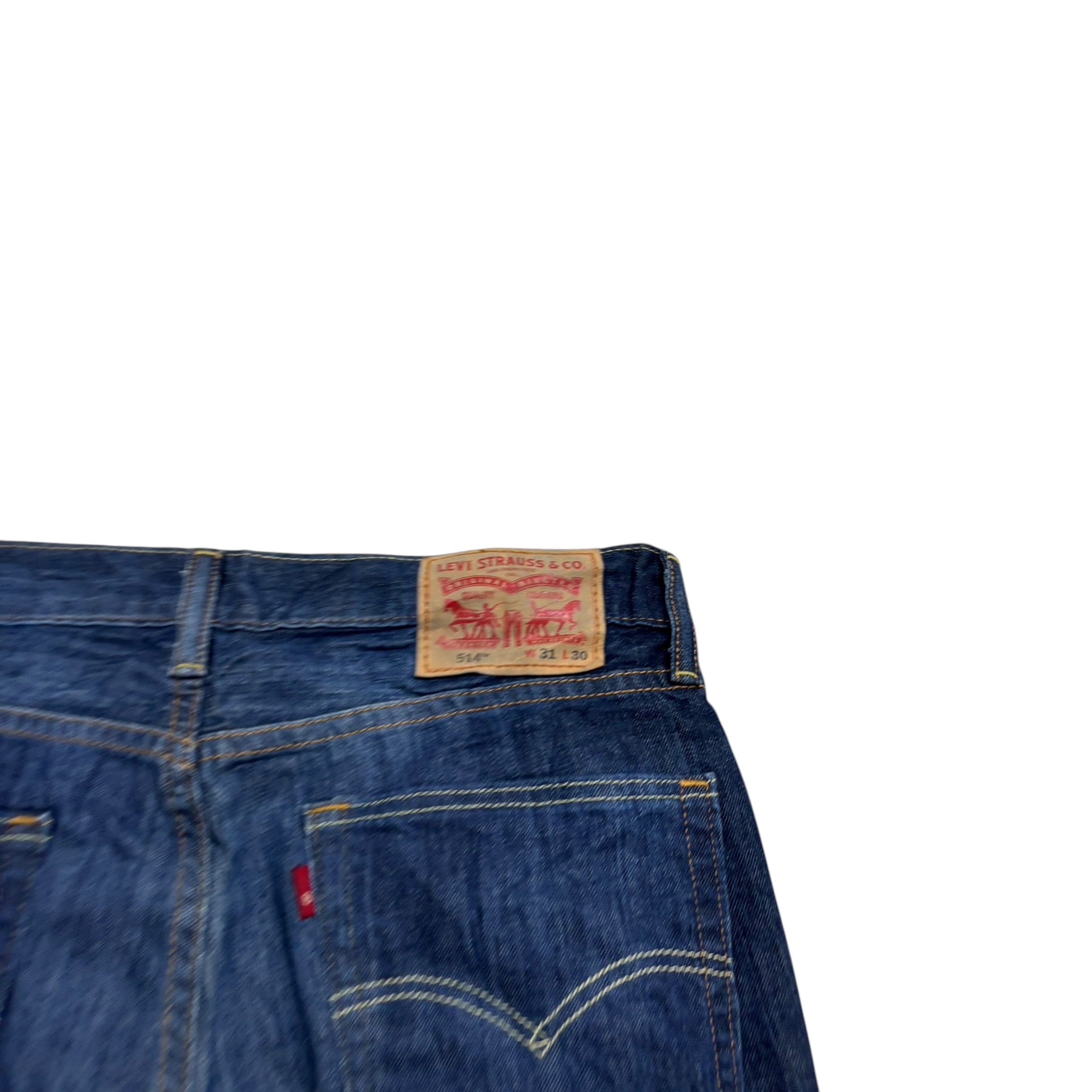 Levis 514 Jeans W31 L30 Mens Dark Blue Regular Straight Fit Denim