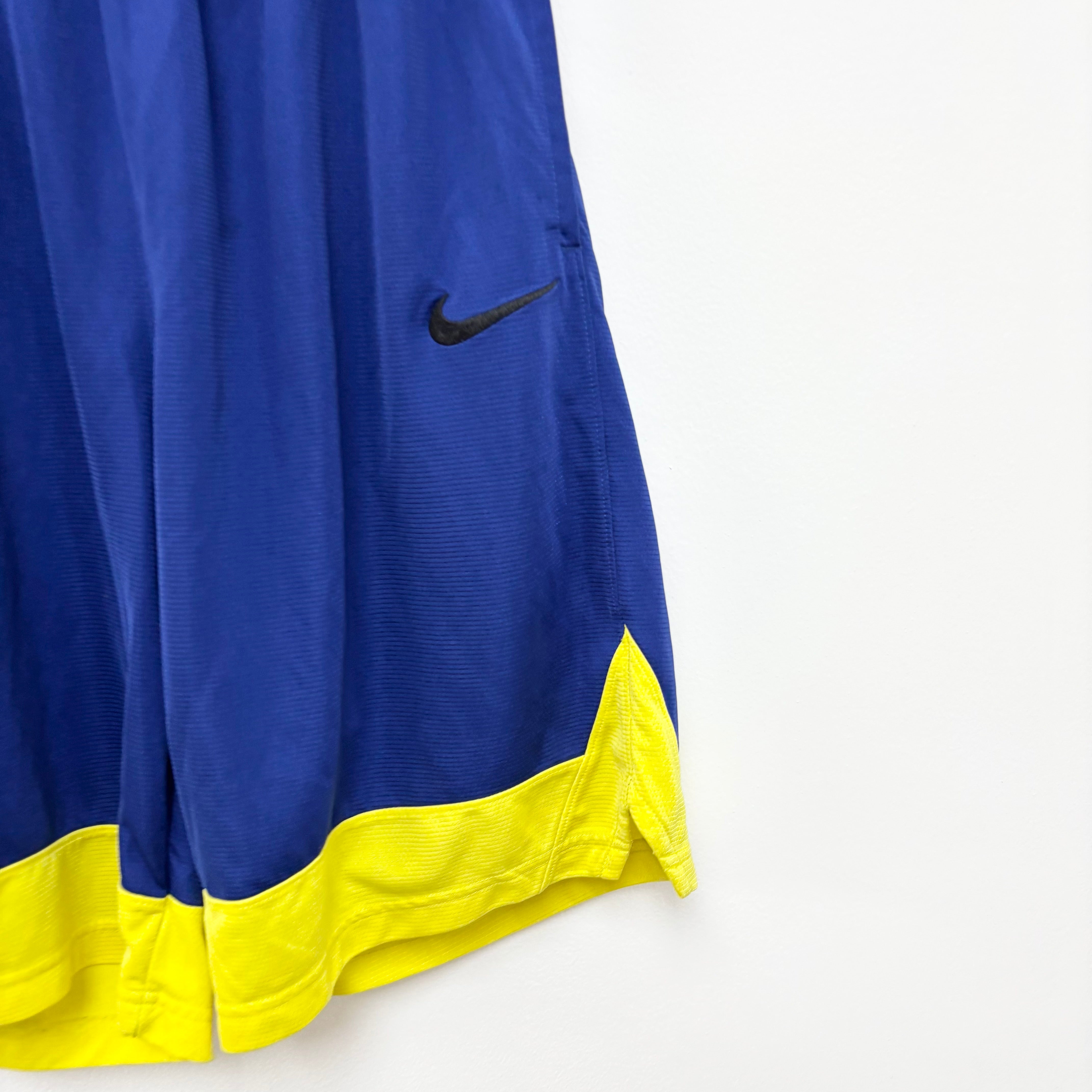 Nike Shorts Mens Medium Blue Dri Fit Running Sports Gym Athletic Pockets (E)